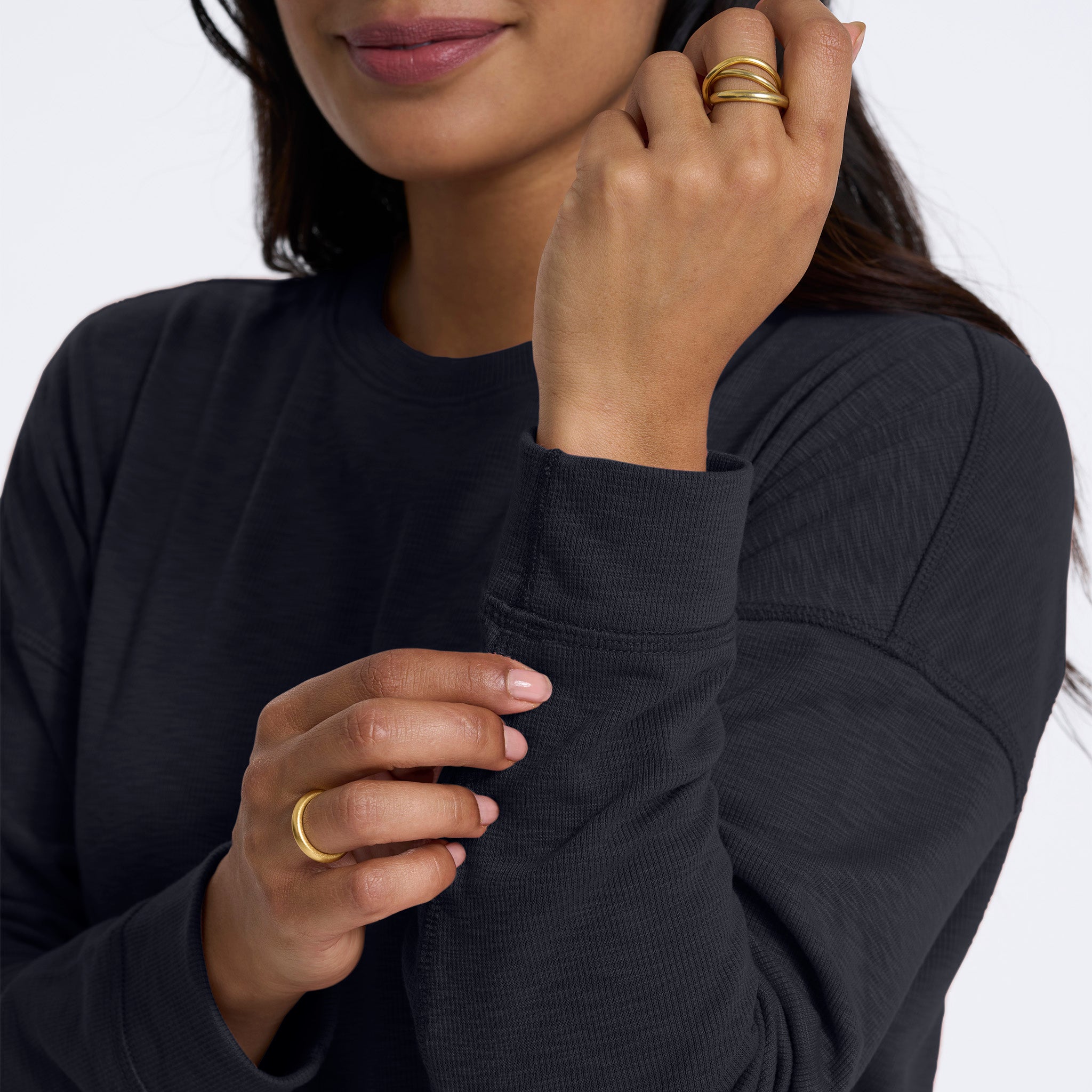 Long-Sleeve Sunrise Crew | Black