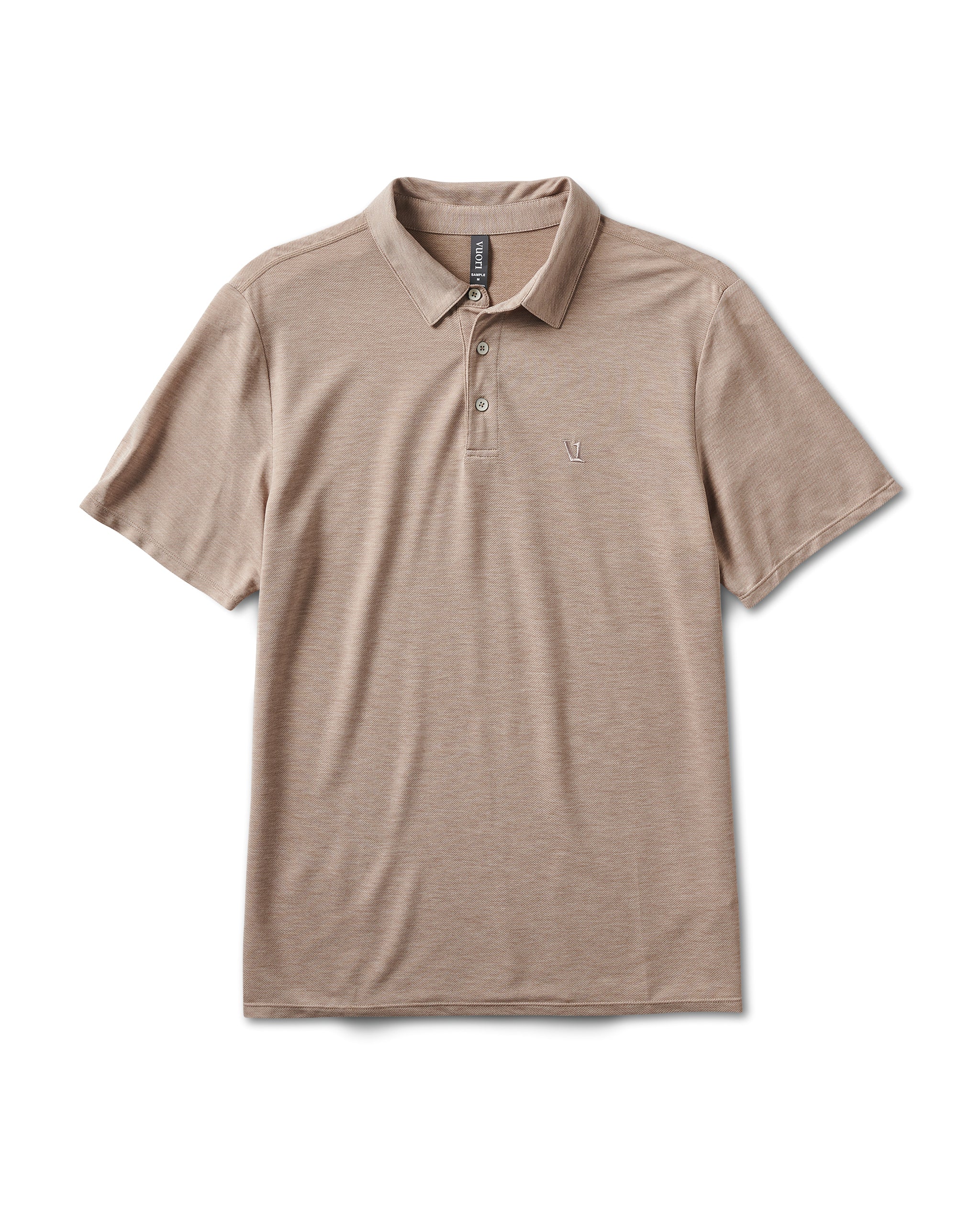 Knit Twill Polo | Camel Heather