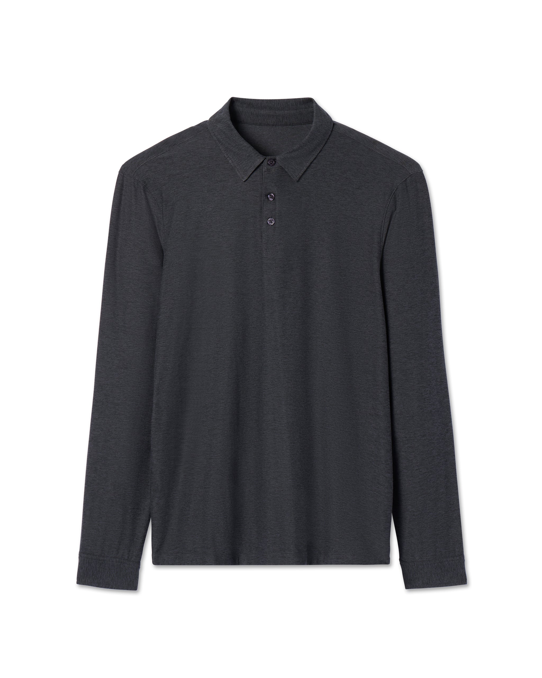 Long Sleeve Strato Tech Polo | Charcoal Heather