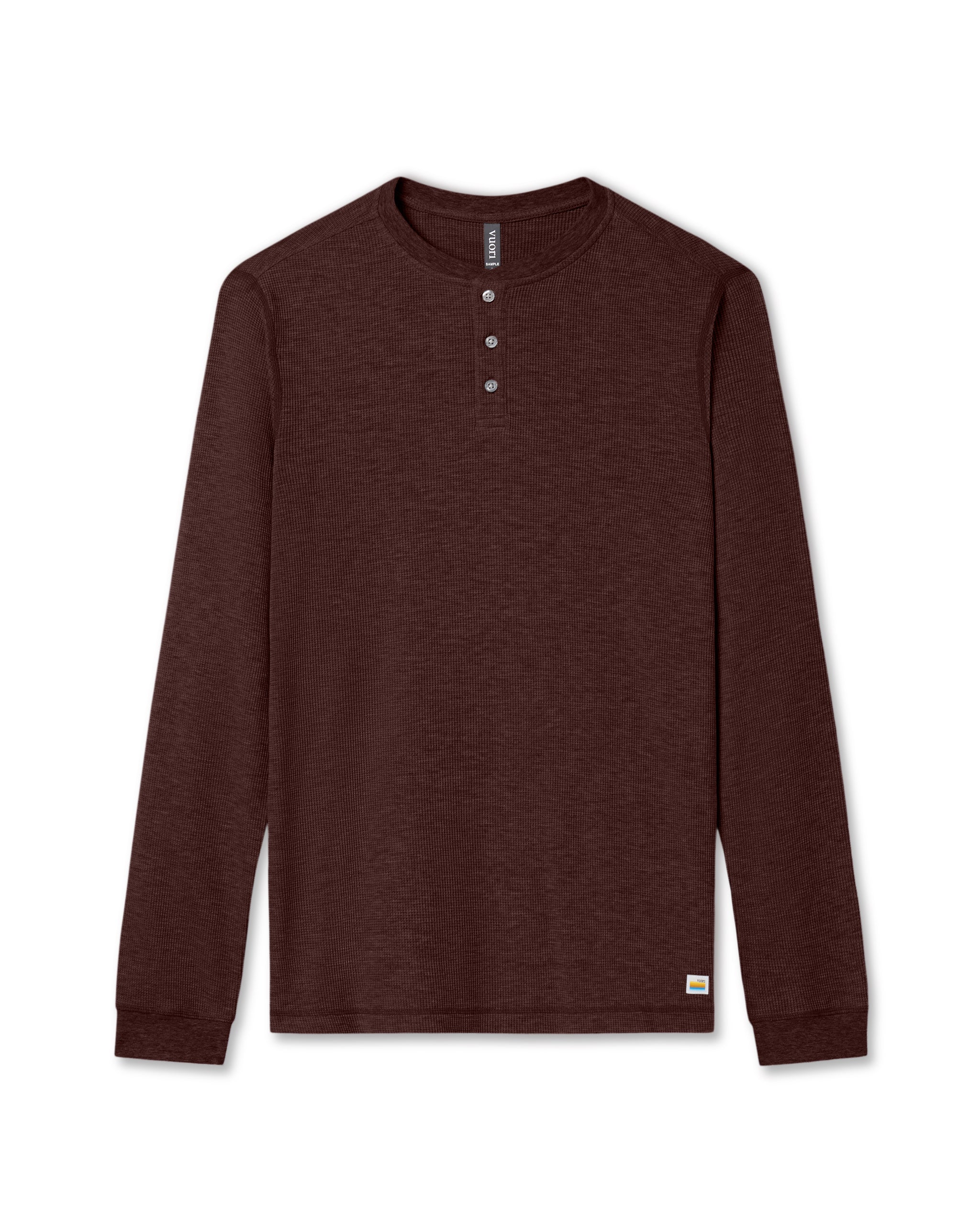 Waffle Henley | Burgundy