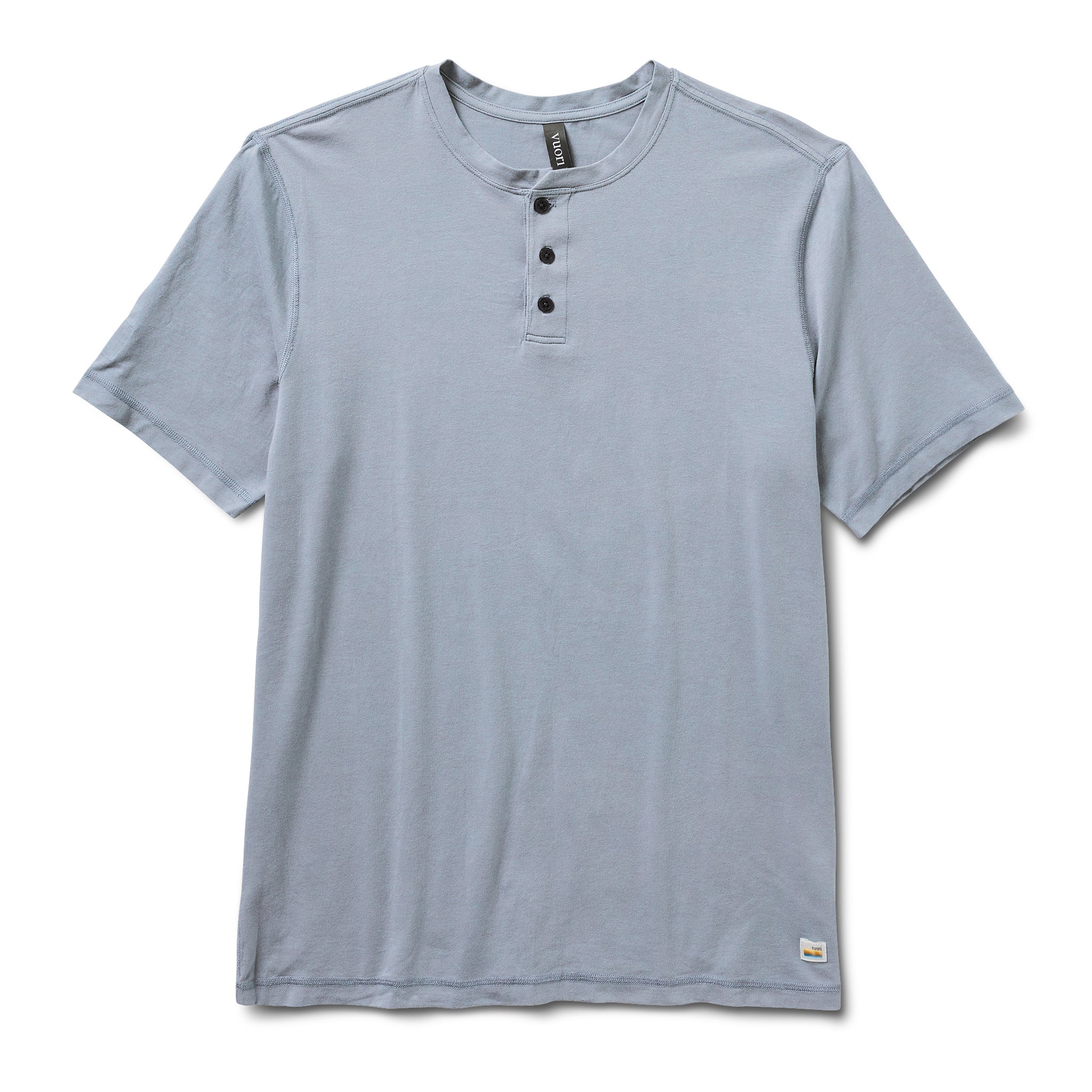 Short Sleeve Tuvalu Henley | Light Cloud
