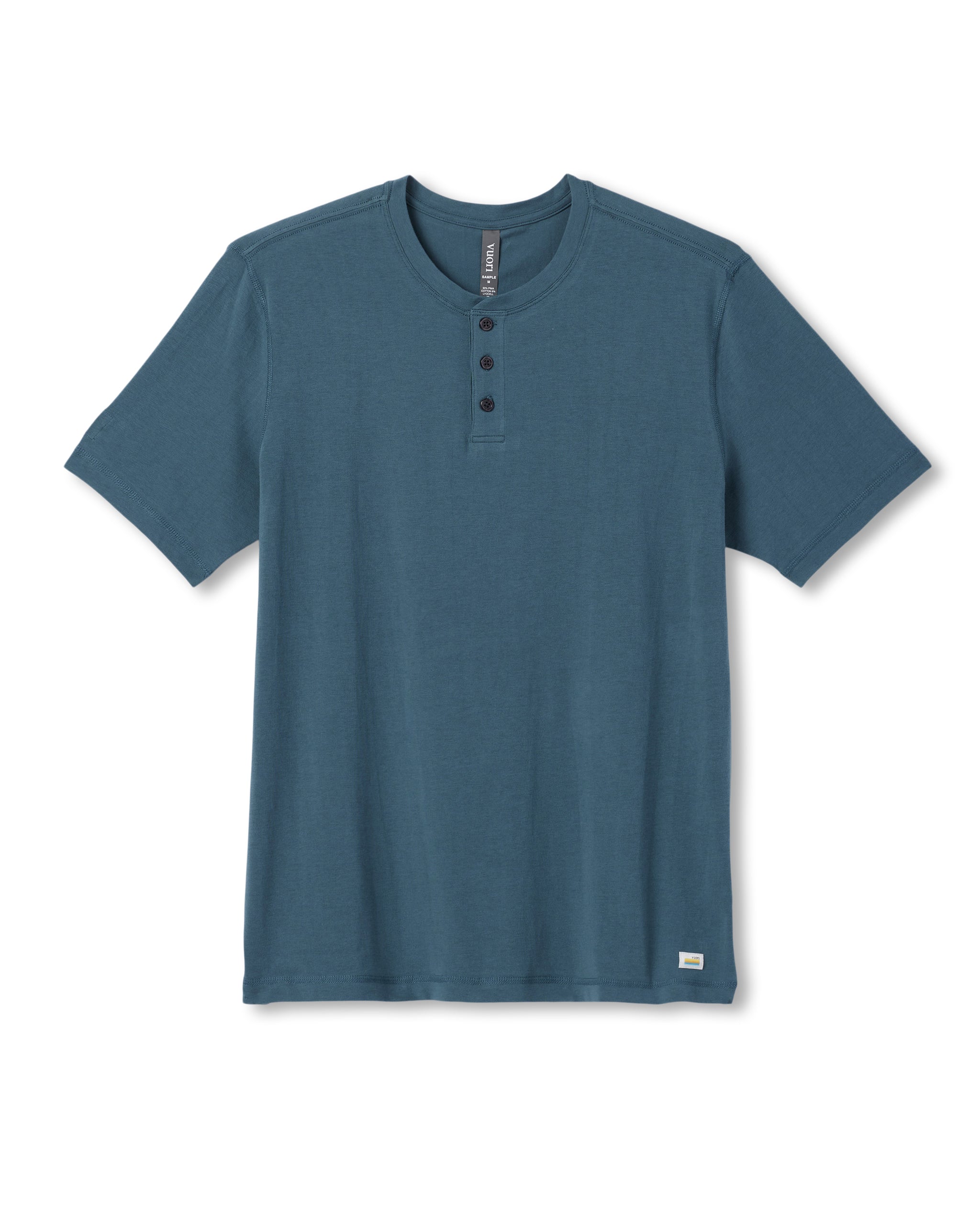 Short Sleeve Tuvalu Henley | Light Deep Sea
