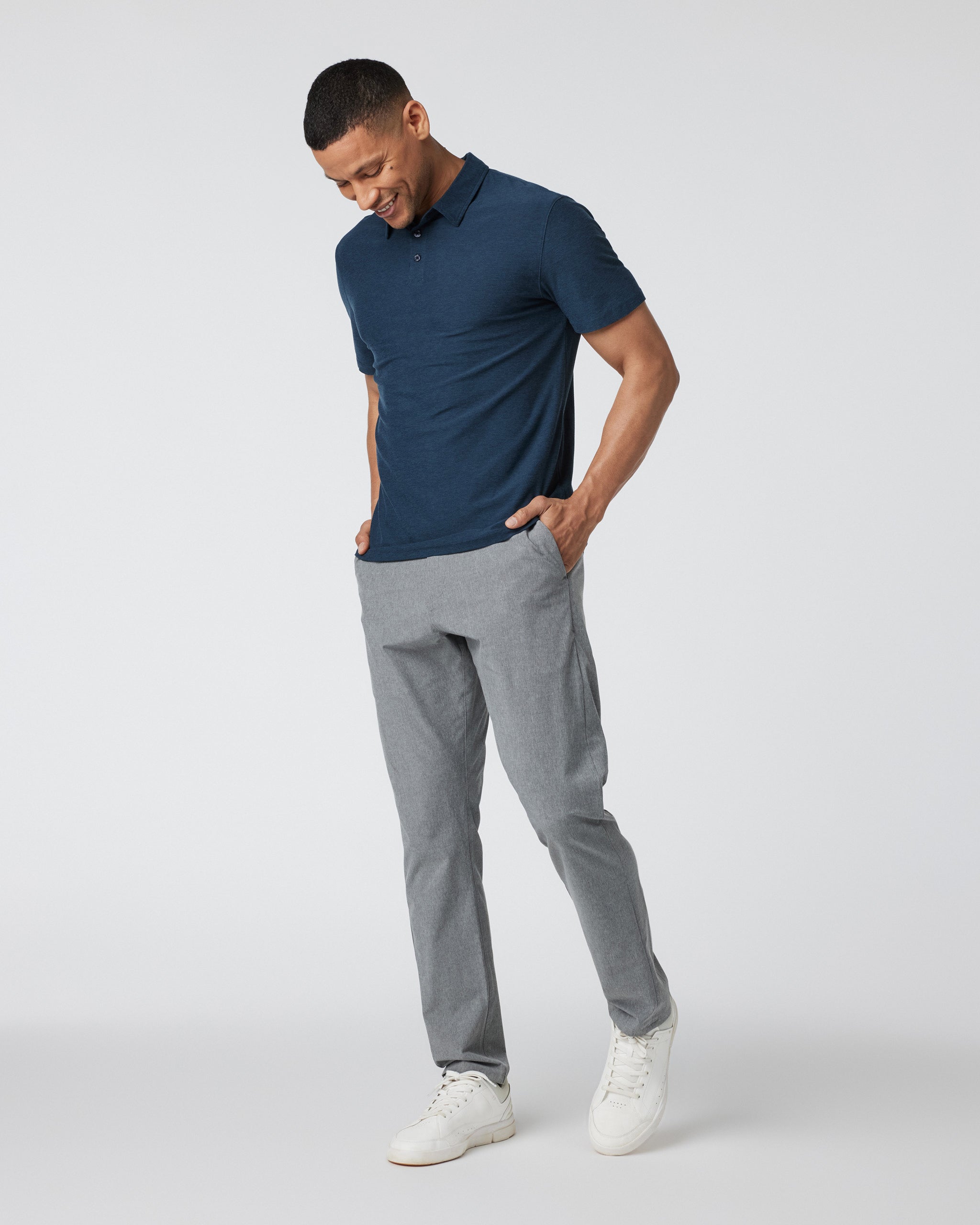 Strato Tech Polo | Navy Heather