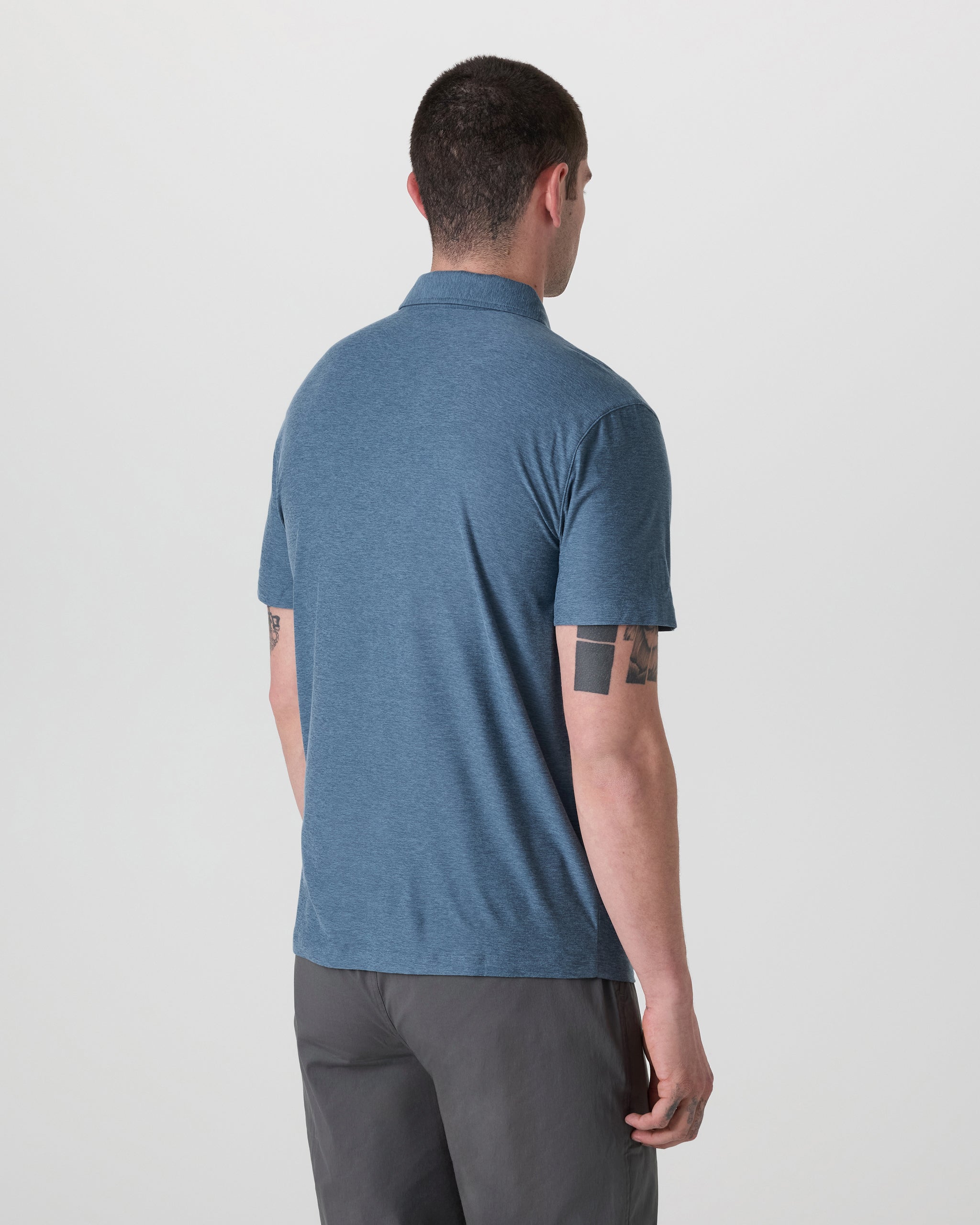 Strato Tech Polo | Pool Blue Heather