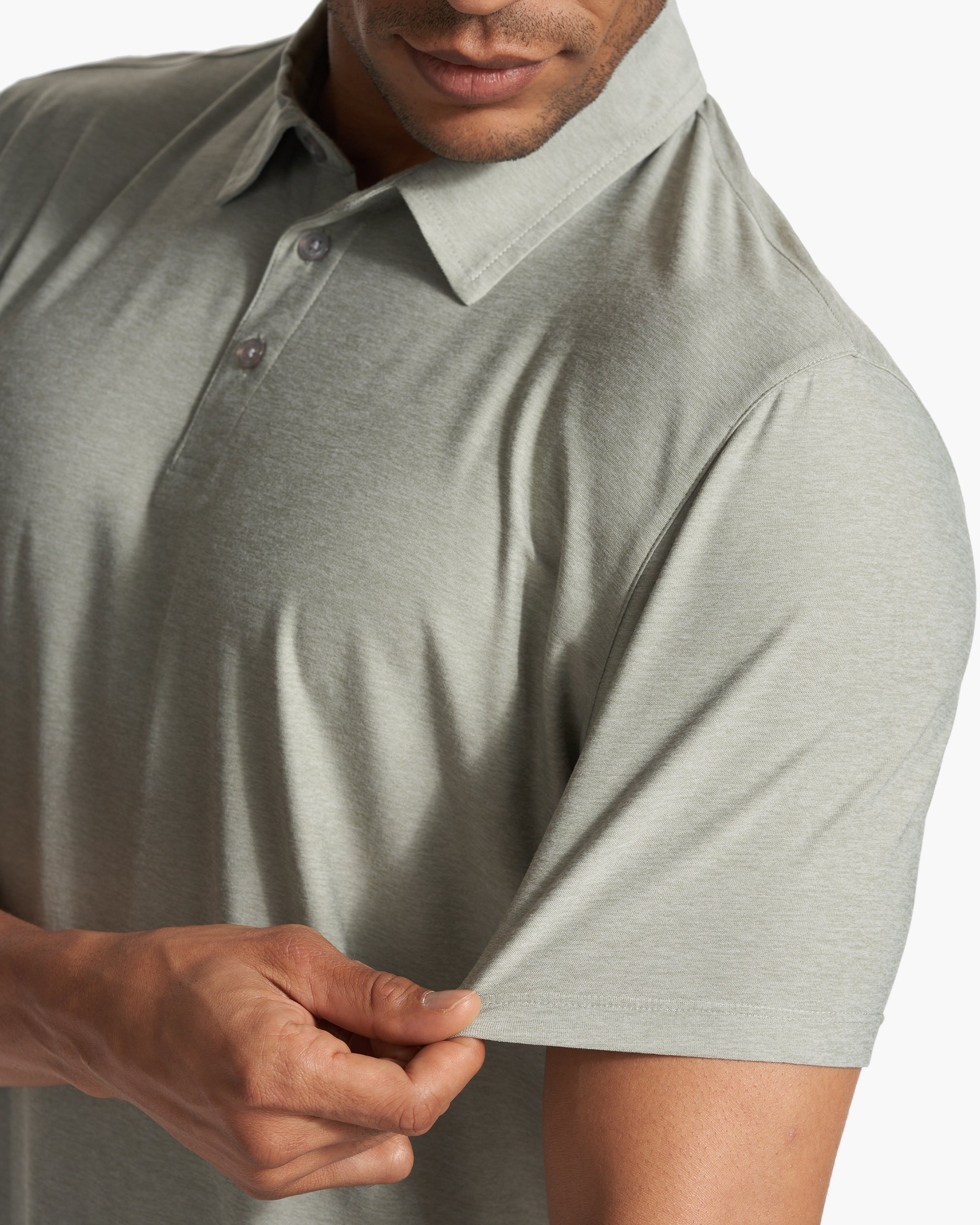 Strato Tech Polo | White Sage Heather