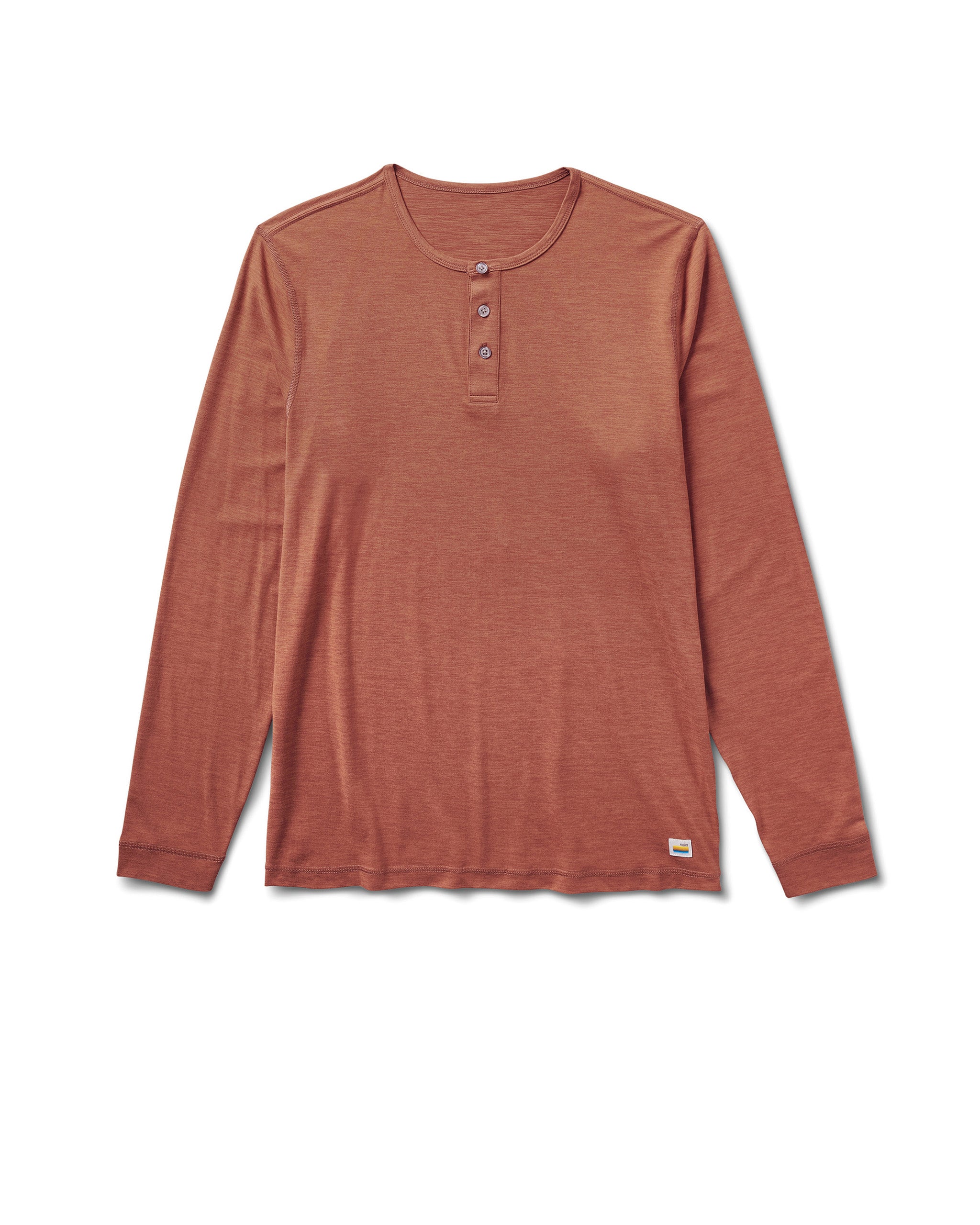 Long-Sleeve Ease Performance Henley | Copper Heather