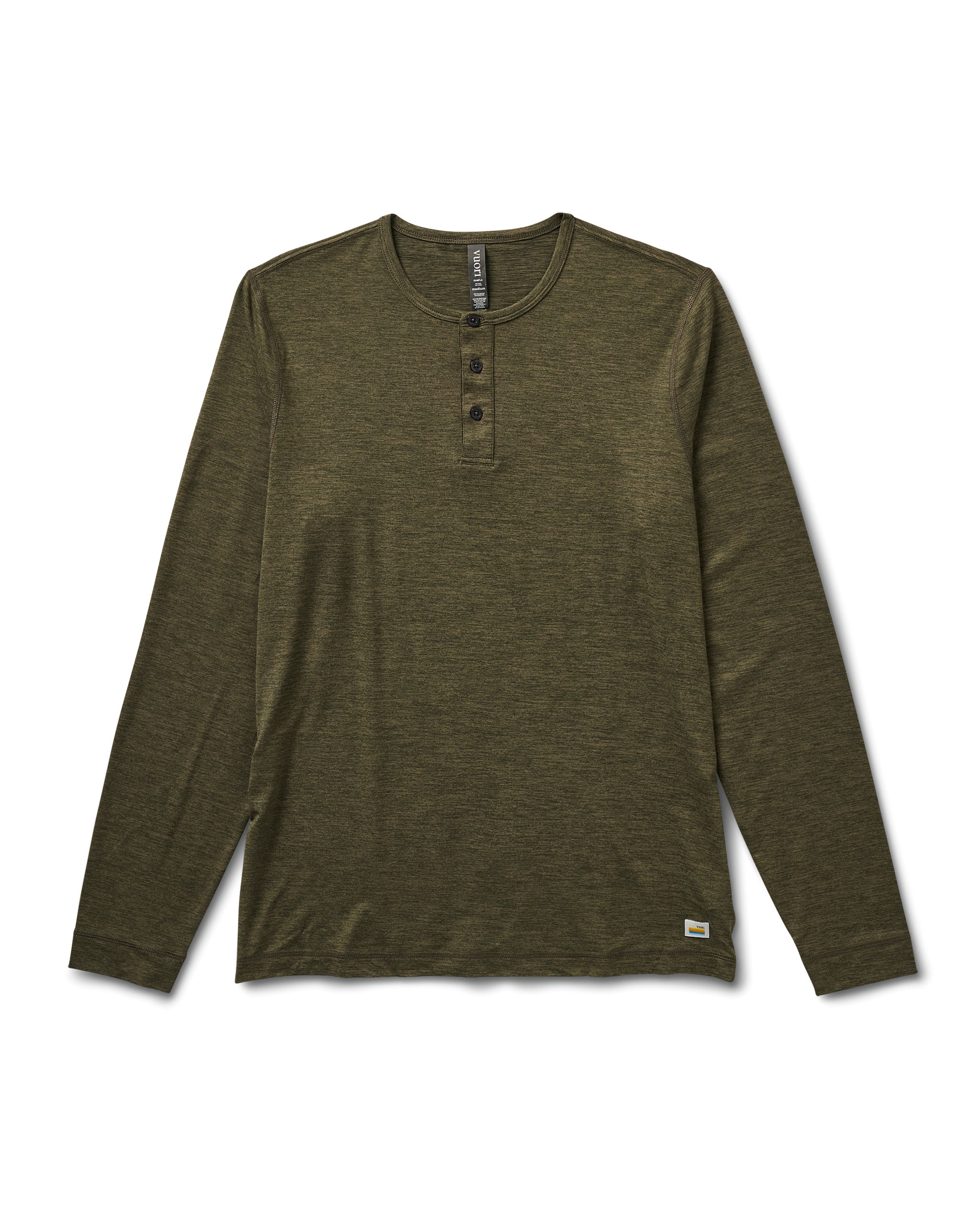 Long-Sleeve Ease Performance Henley | Oregano Heather