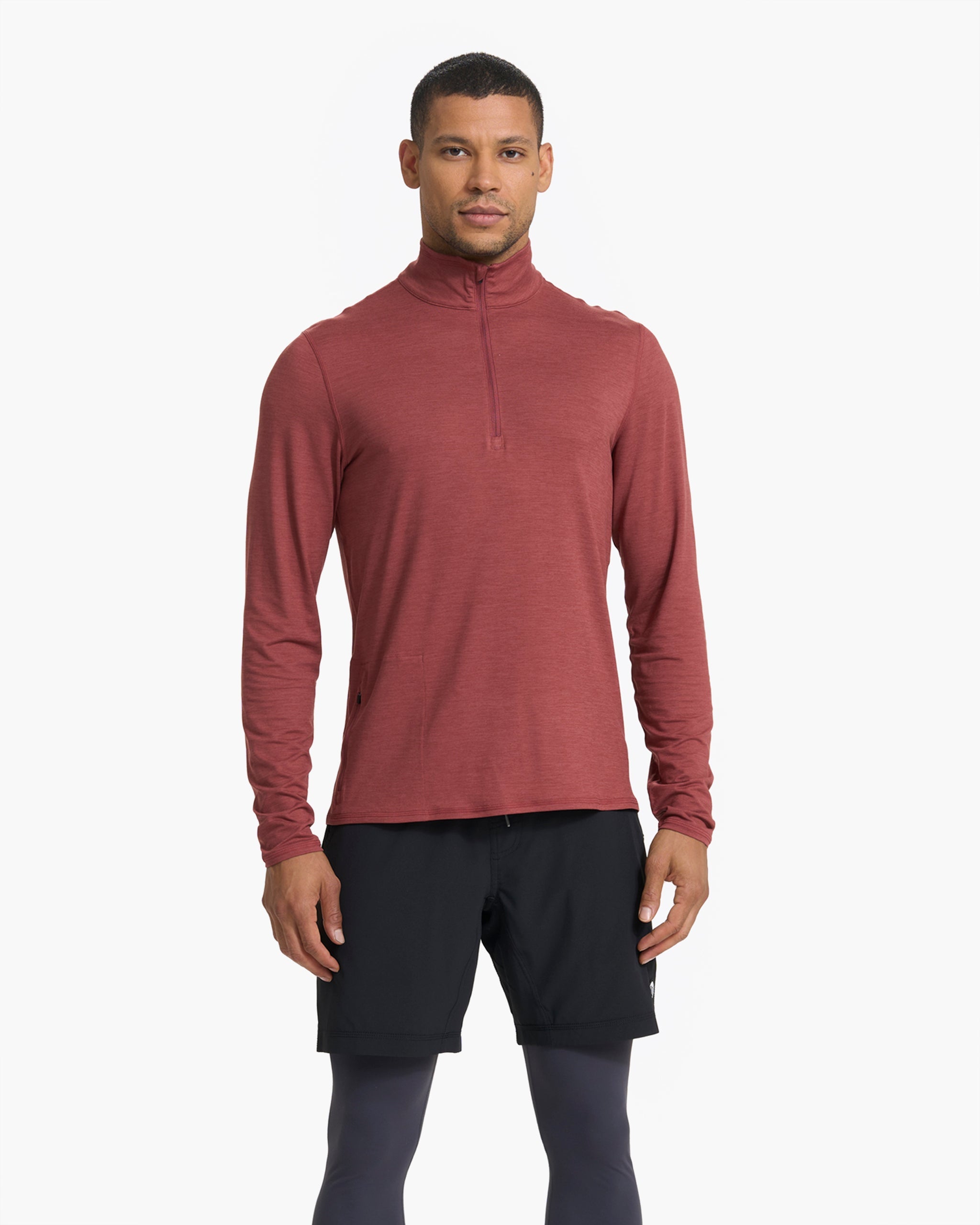 Ease Performance Half Zip | Currant Heather