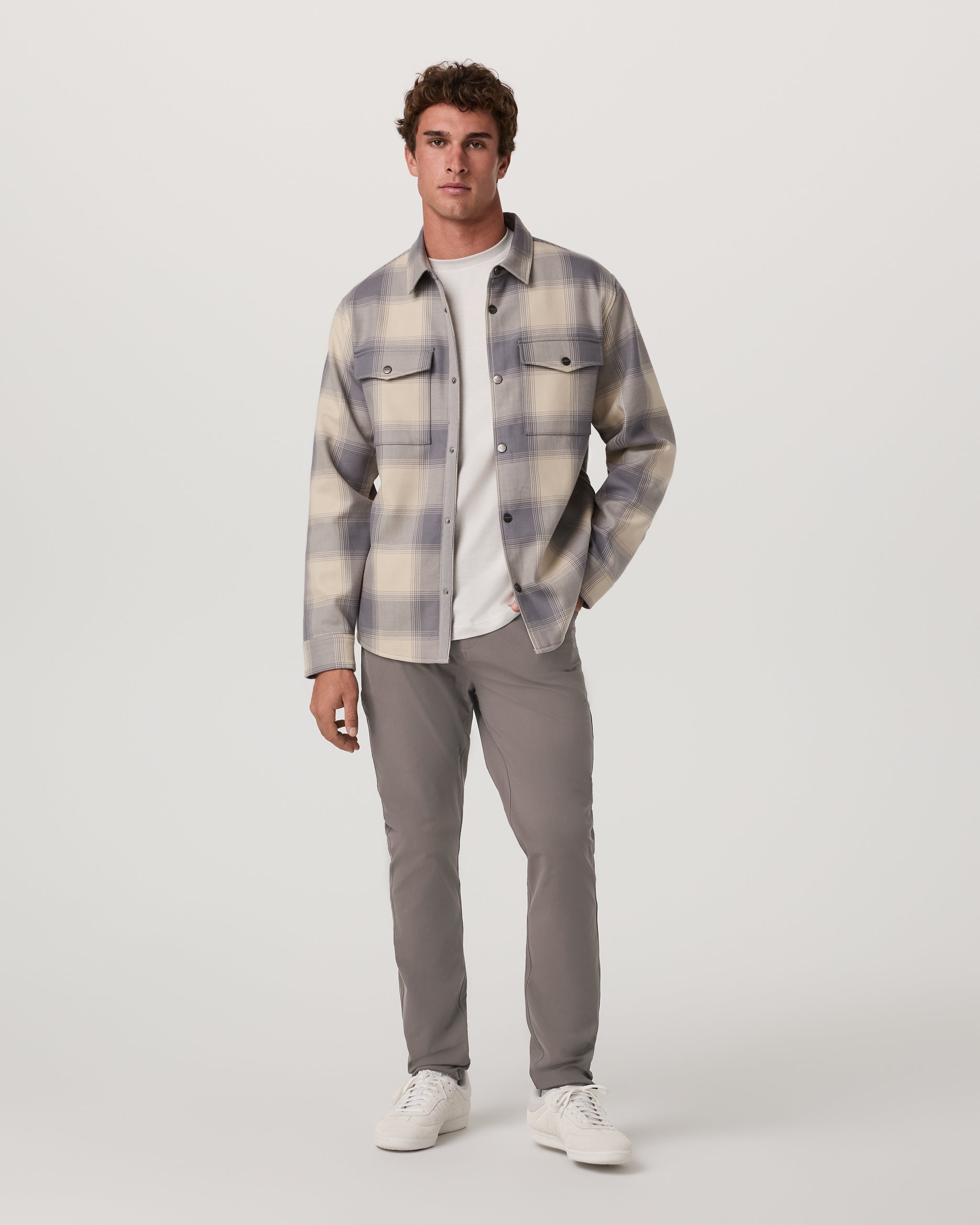 Meta Pant Athletic Slim Fit 32" | Warm Grey