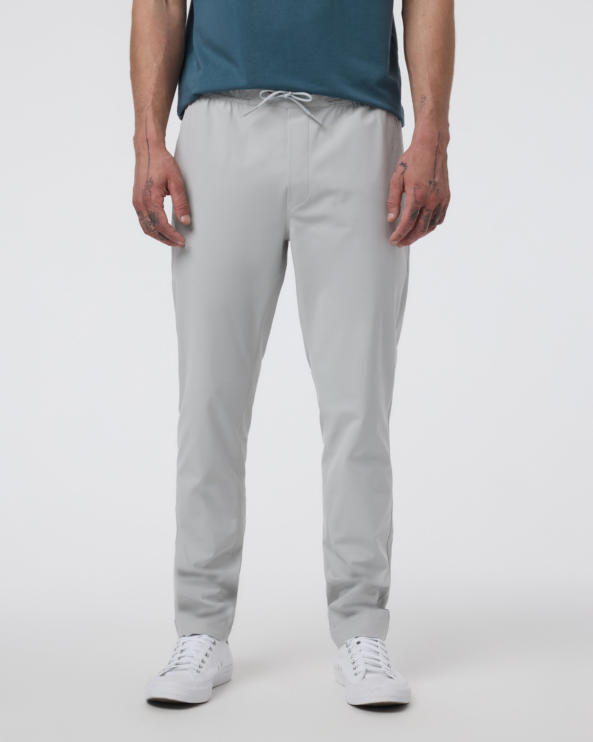 Meta Elastic Waist Pant | Sky Grey