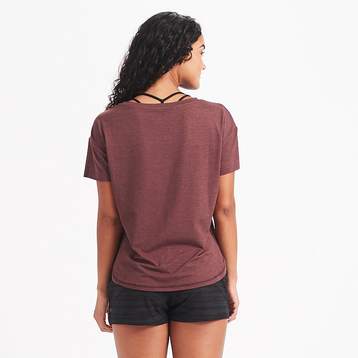 Lux Performance Tee | Fig Heather