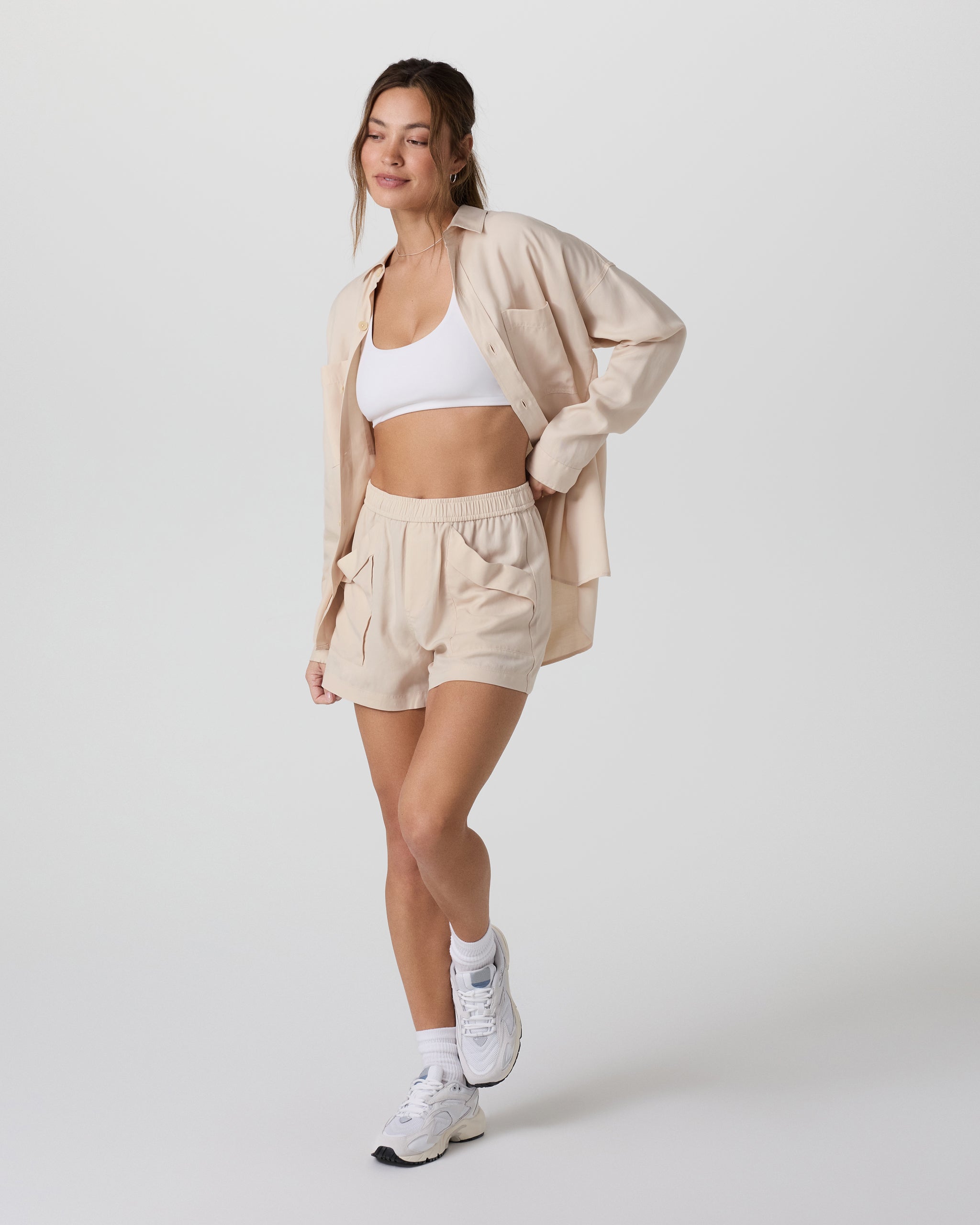 Trestles Twill Button Up | Sand Dollar