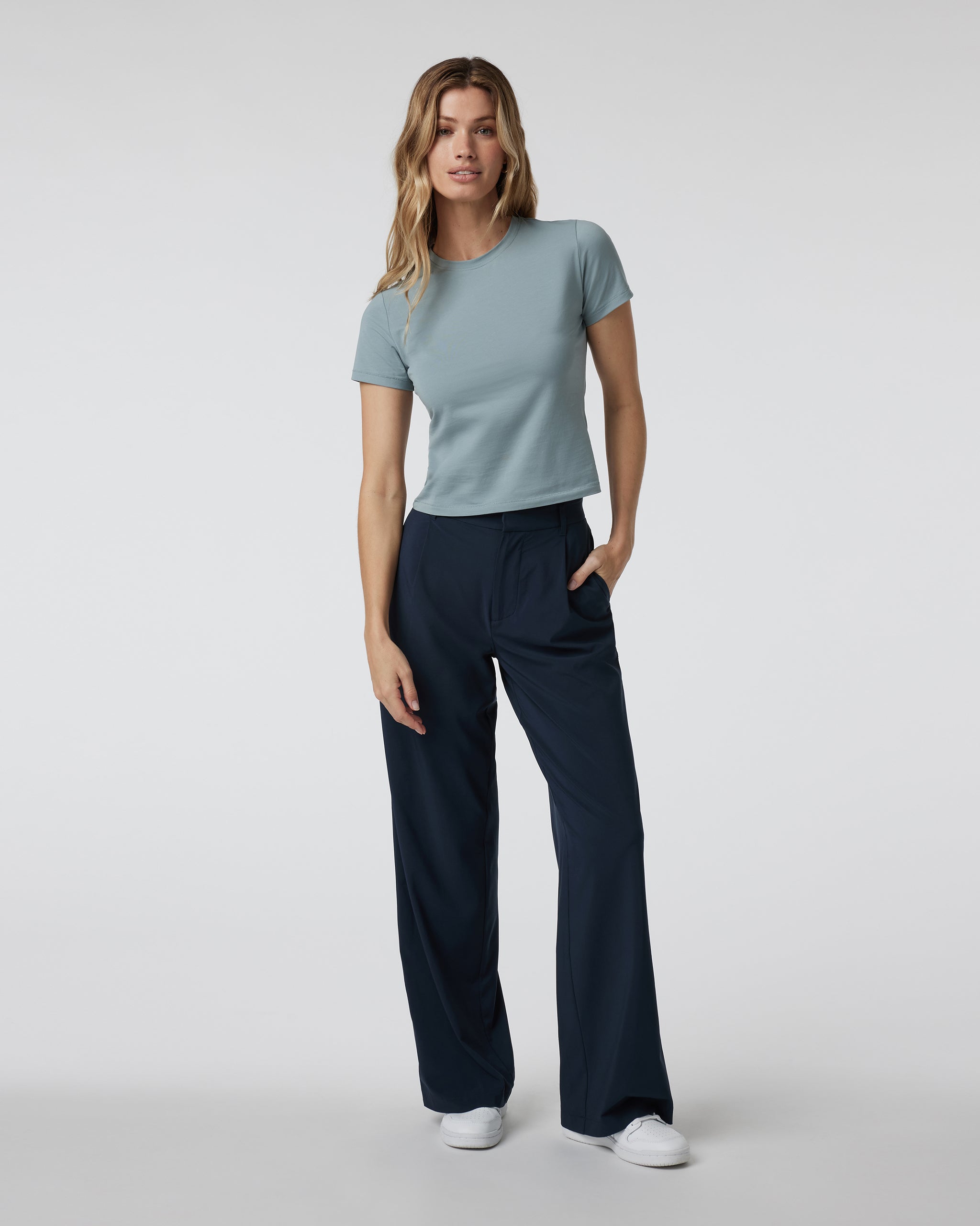 Feather Baby Tee | Vintage Pistachio