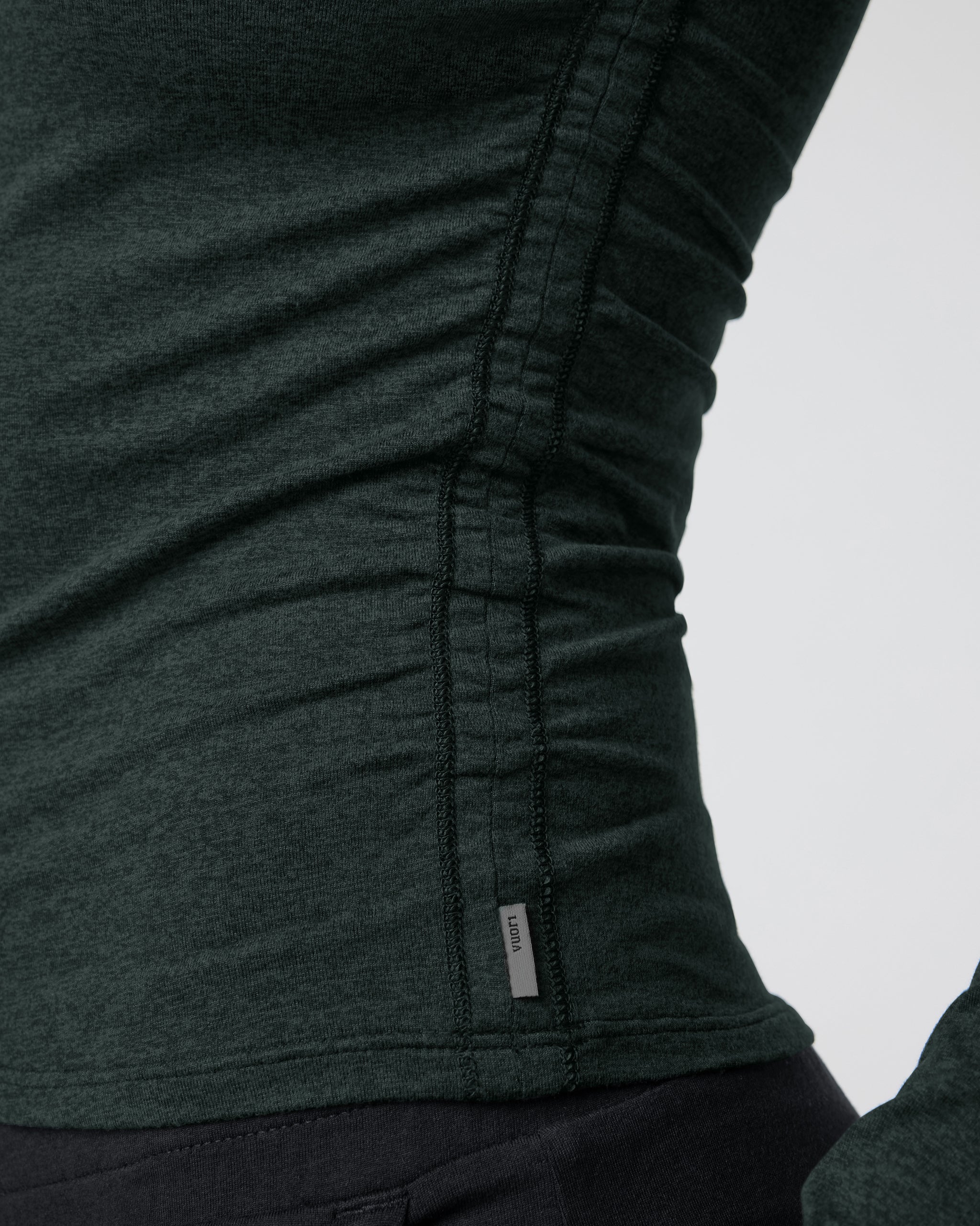 Long Sleeve Halo Ruched Tee | Aspen Heather