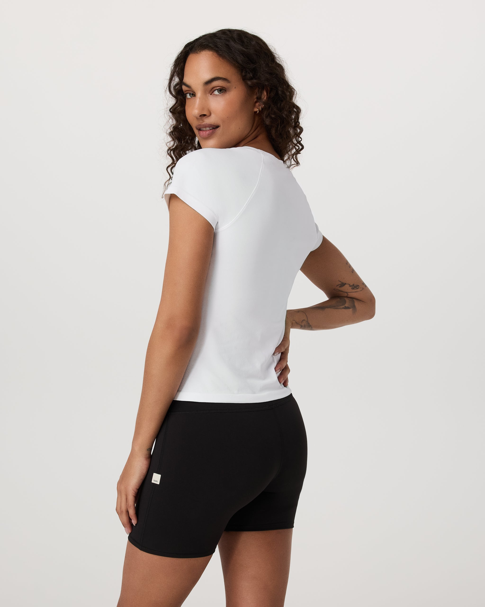 Short Sleeve Seamless Surge Tee | White