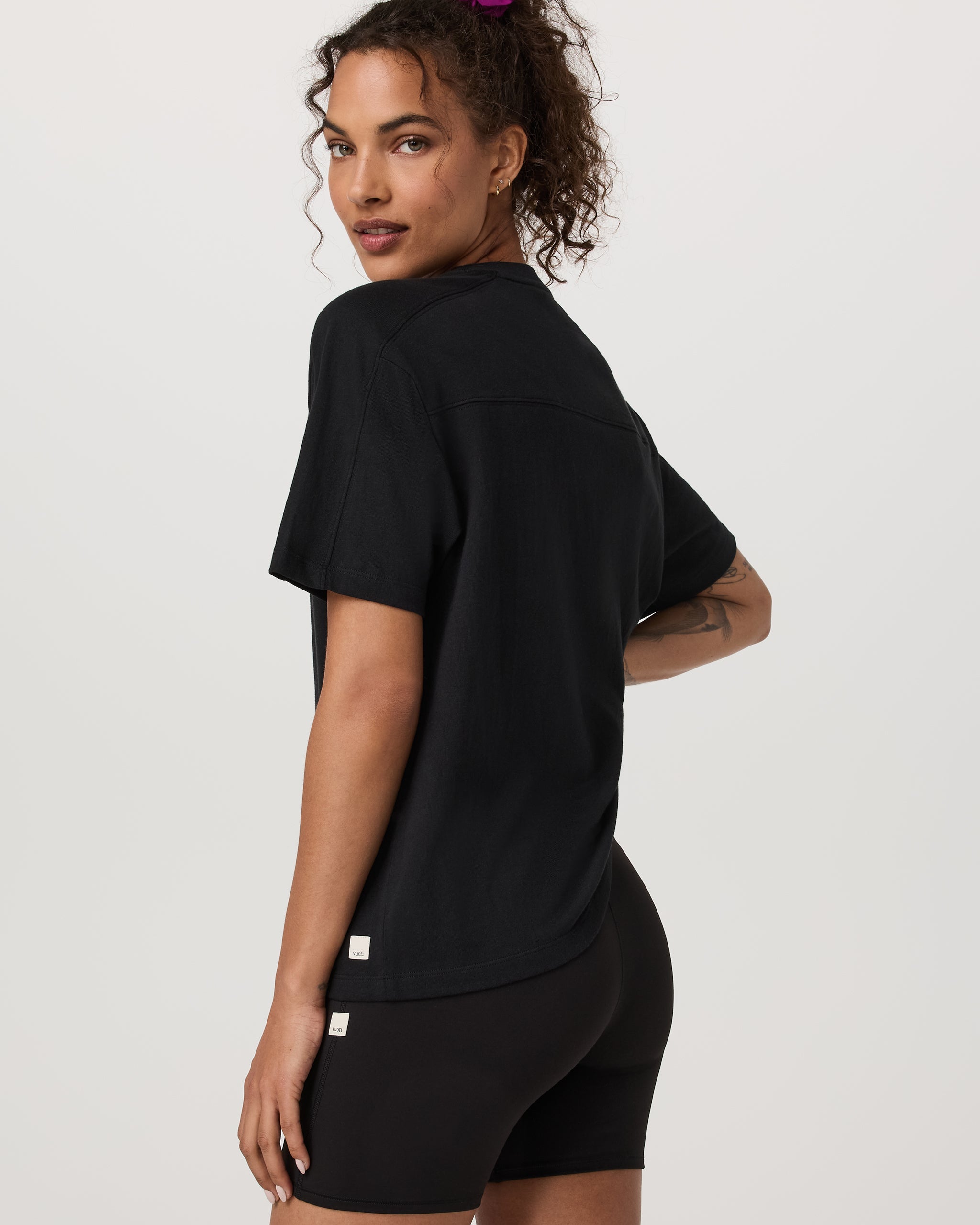 Short Sleeve Heavyweight Oversized Cotton Tee | Black