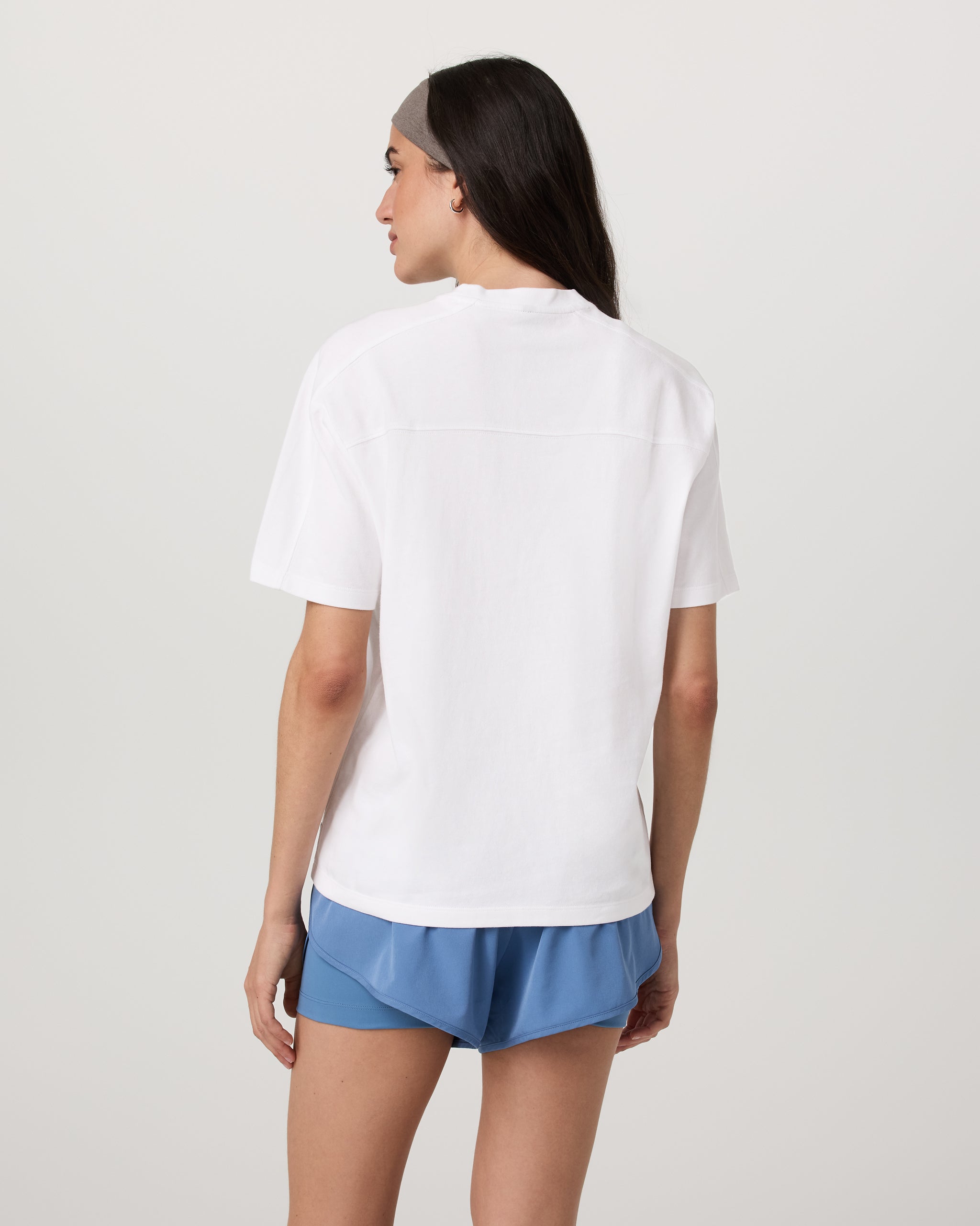 Short Sleeve Heavyweight Oversized Cotton Tee | White
