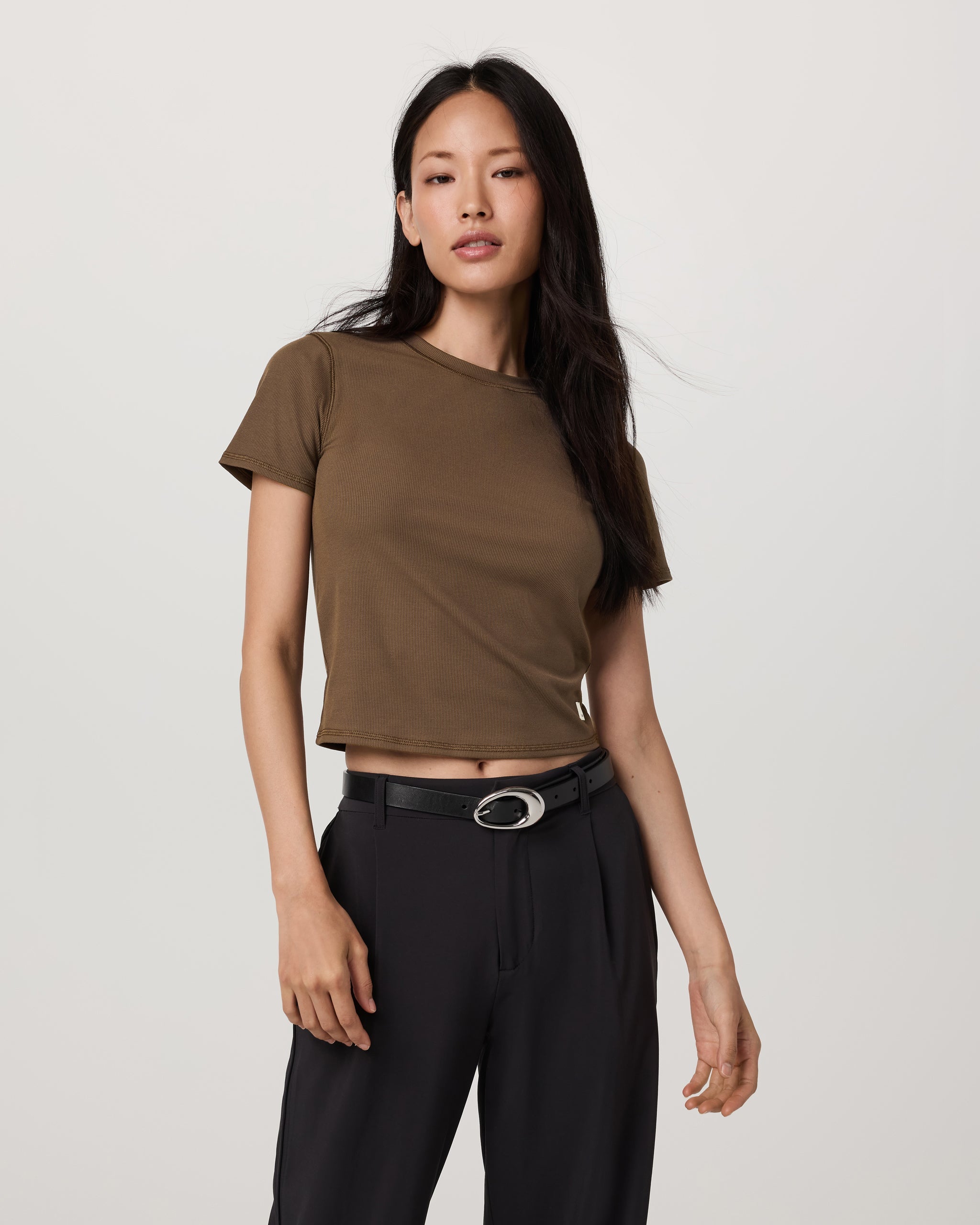 Pose Fitted Tee | Espresso