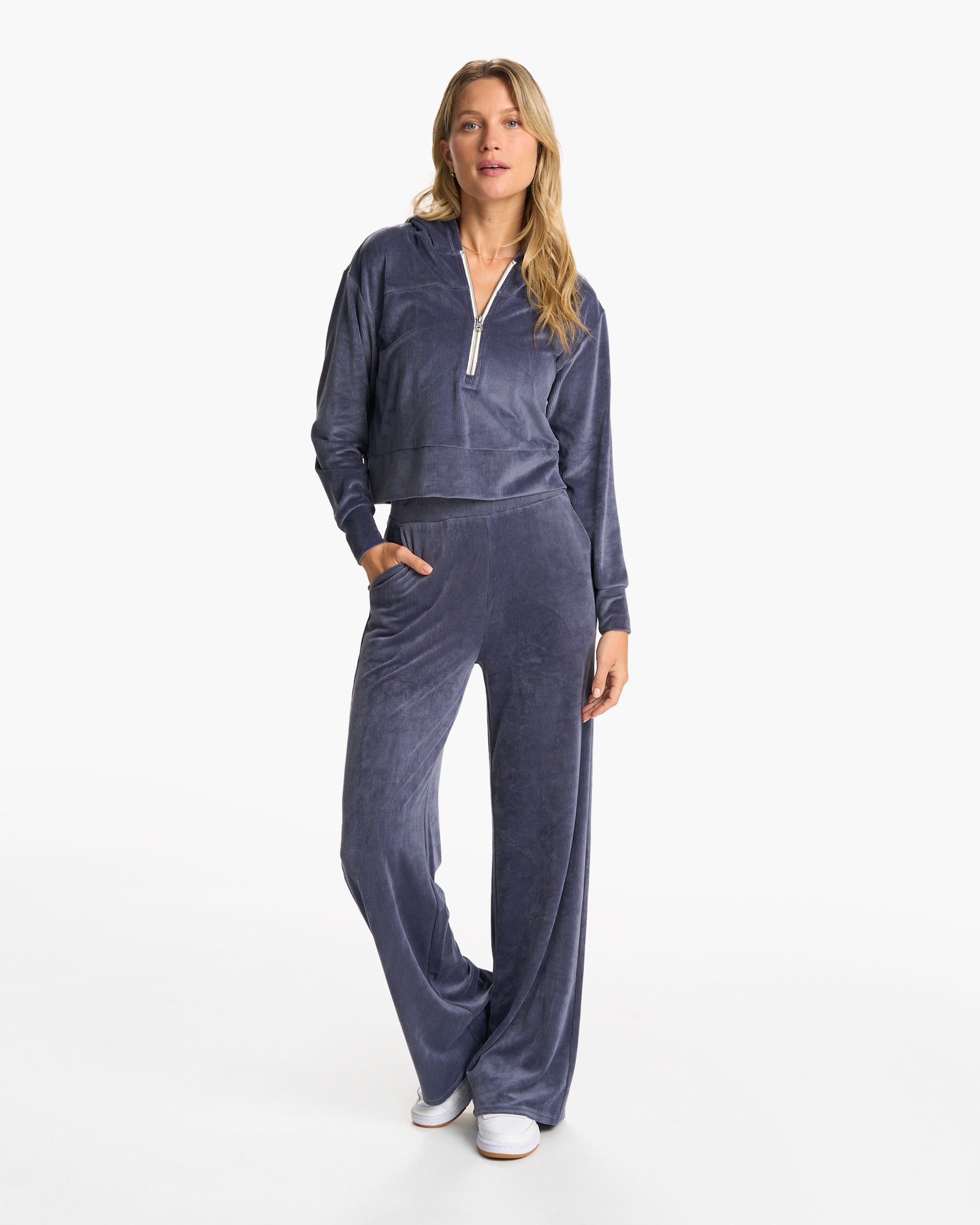 Haven Half Zip Hoodie | Azure