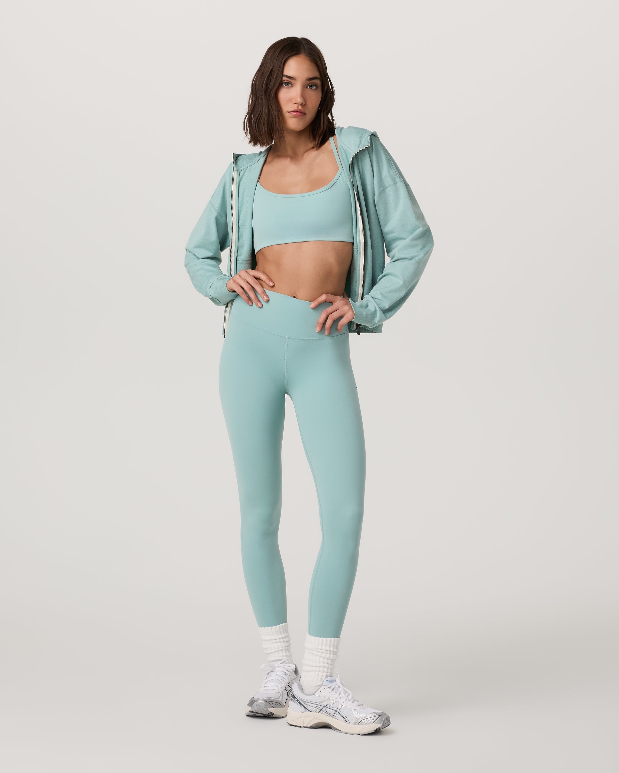 Halo Modern Full Zip Hoodie | Sea Spray Heather