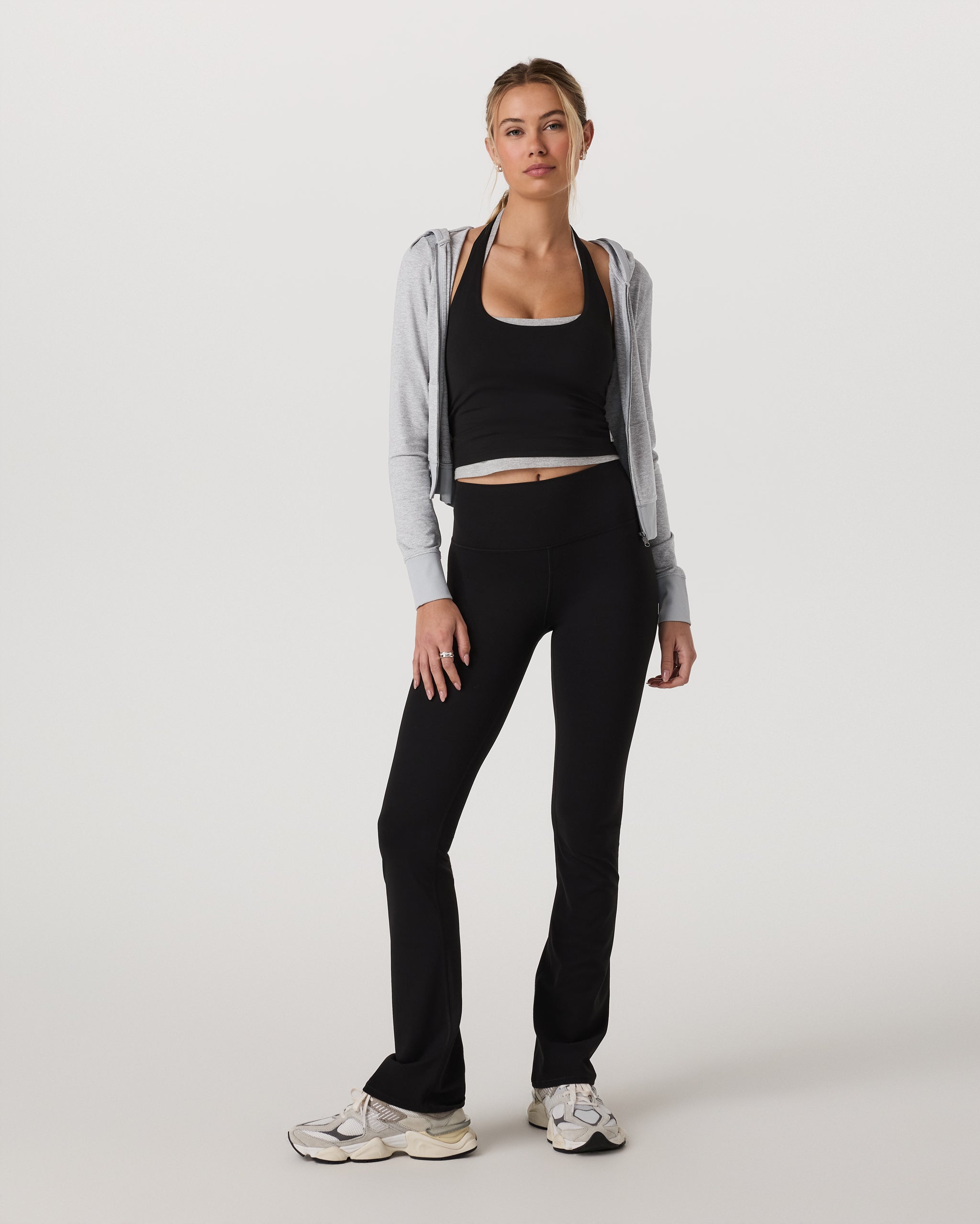 Halo Mini Full Zip Hoodie | Pale Grey Heather