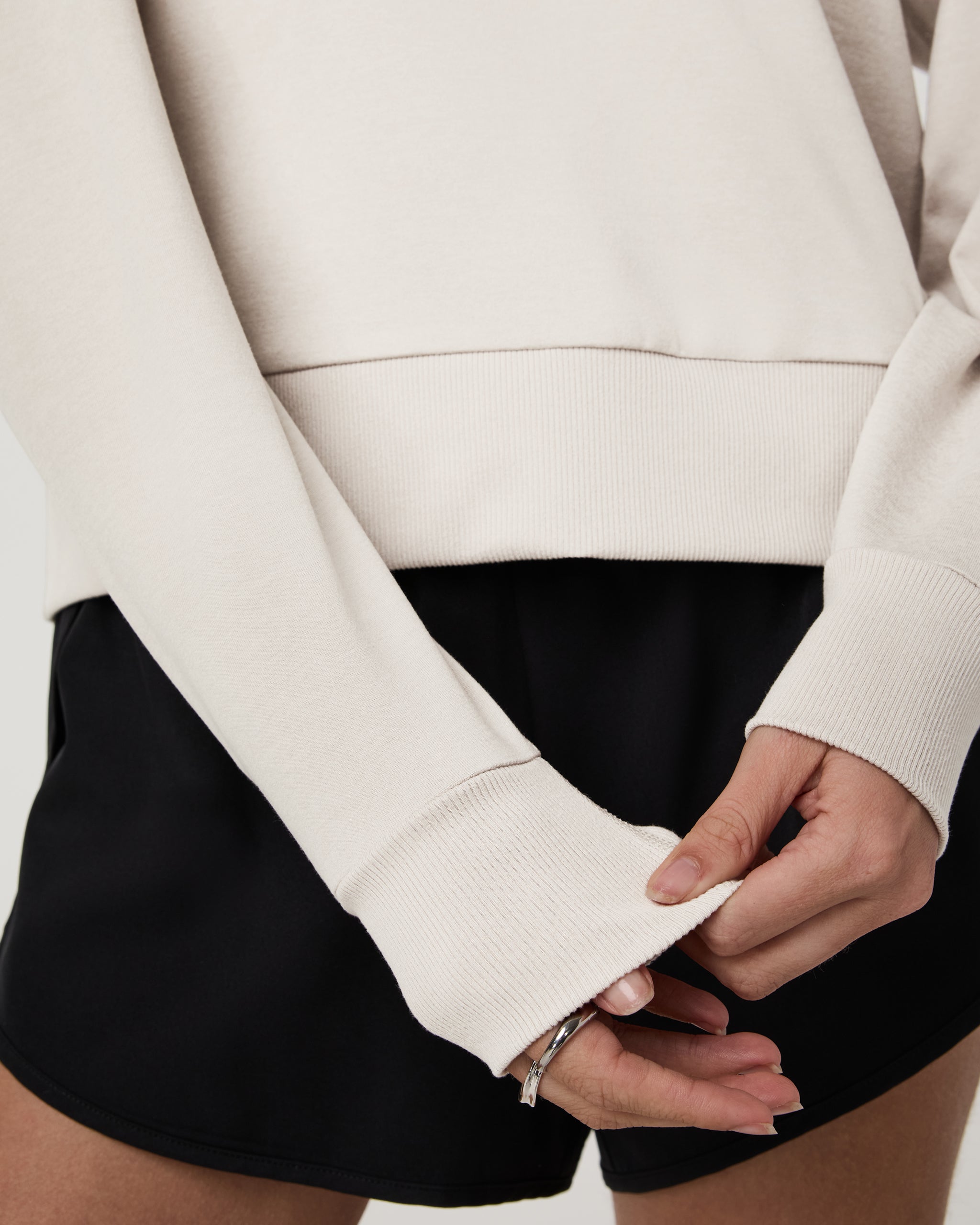 Long-Sleeve Halo Crew | Ecru Heather