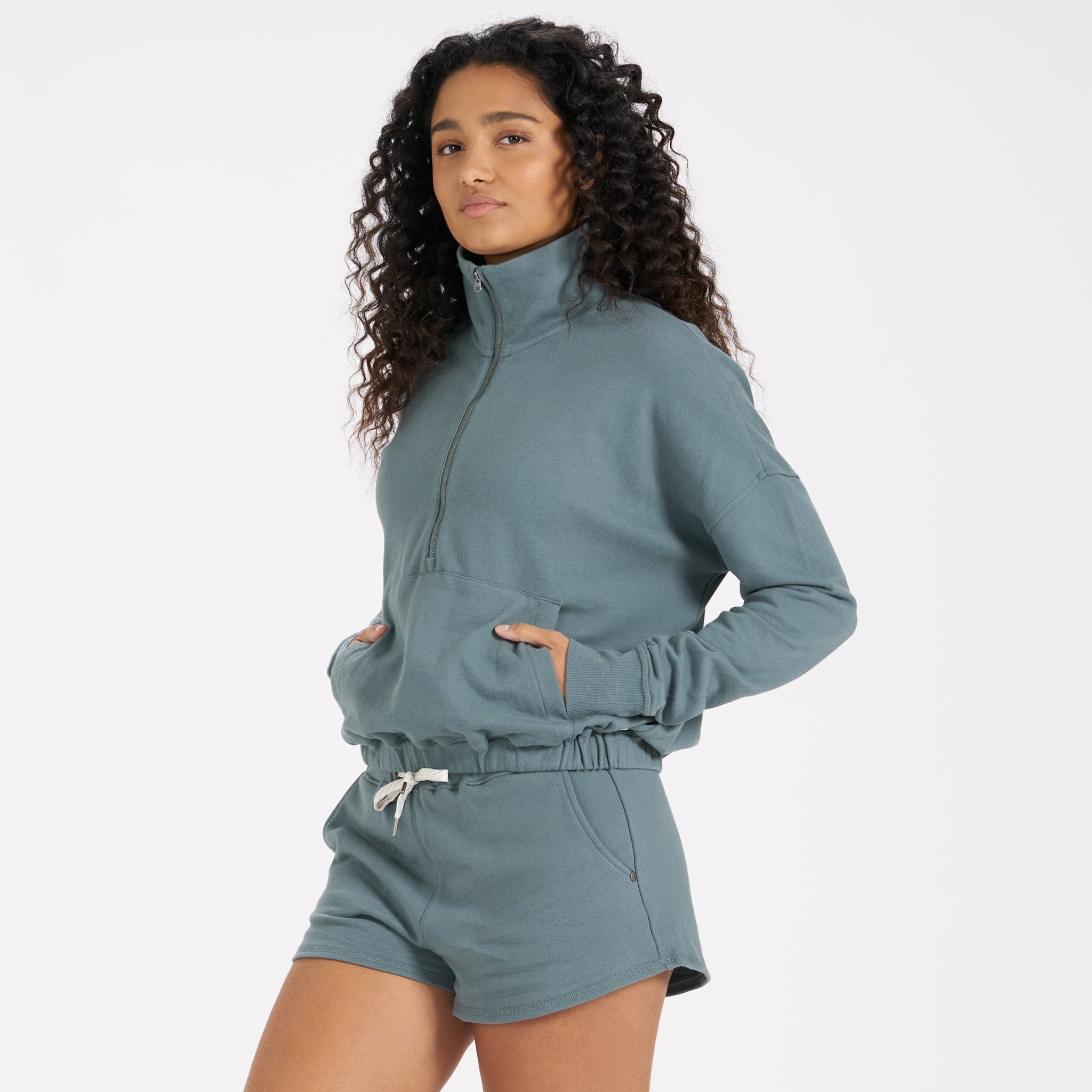 Sunnyside Half Zip | Steel Blue