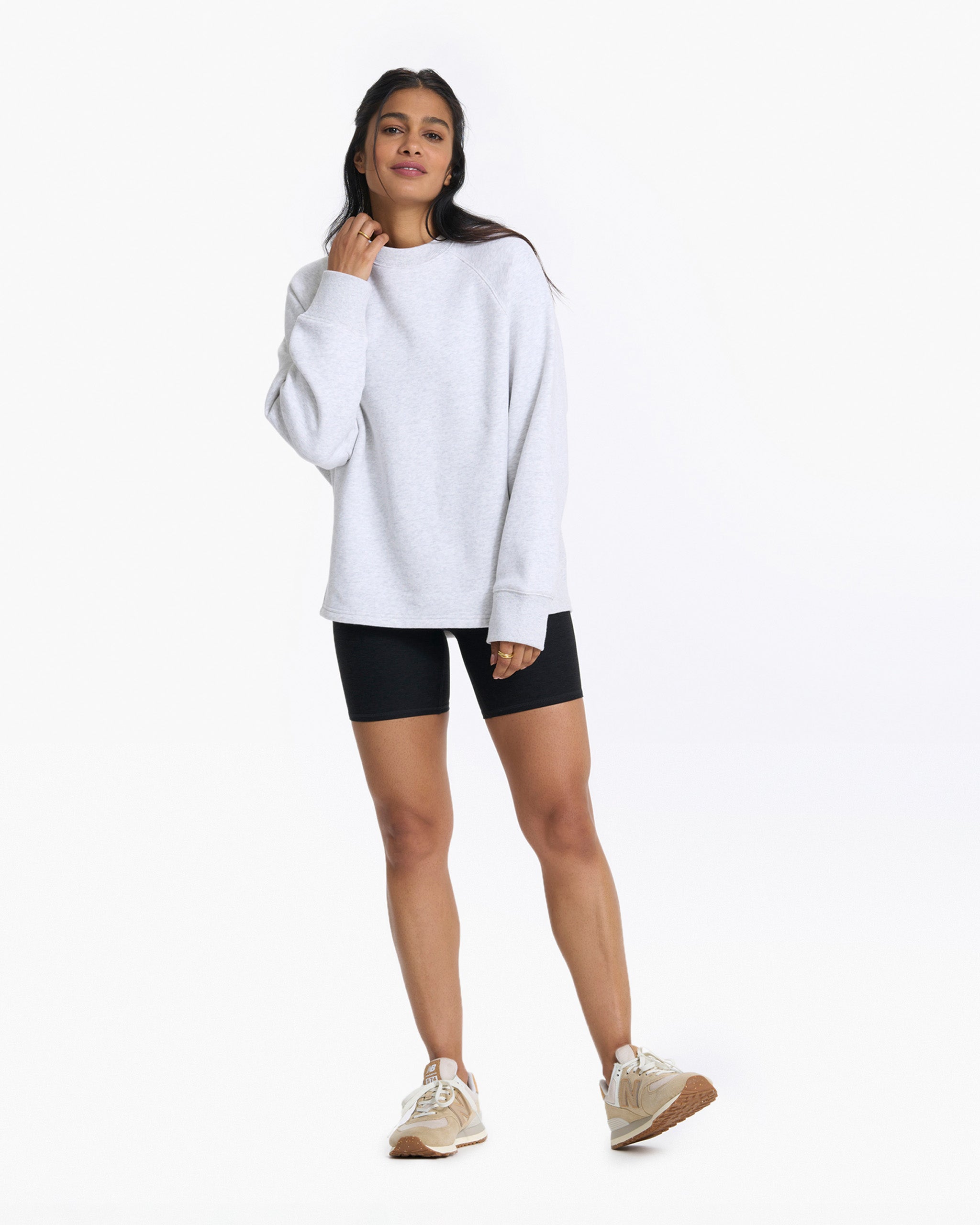 Restore Oversized Crew | Pale Grey Heather