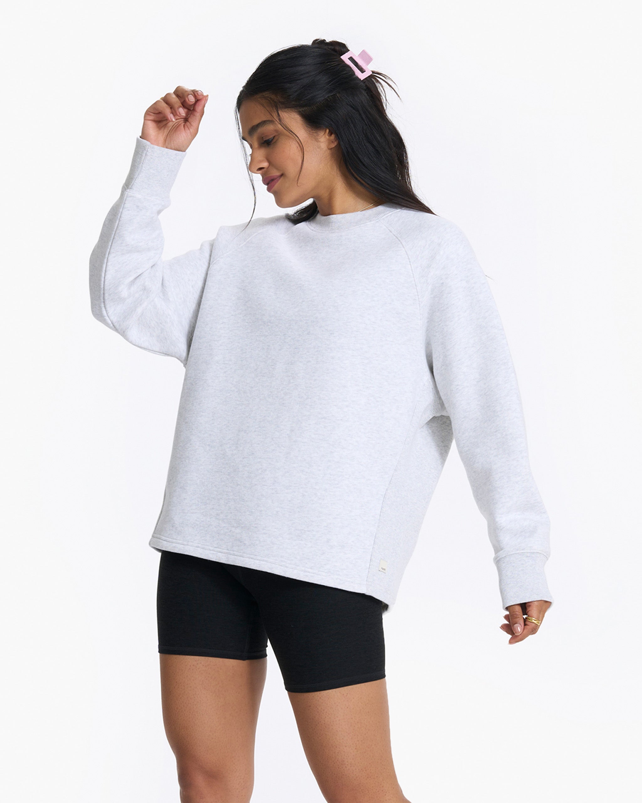 Restore Oversized Crew | Pale Grey Heather