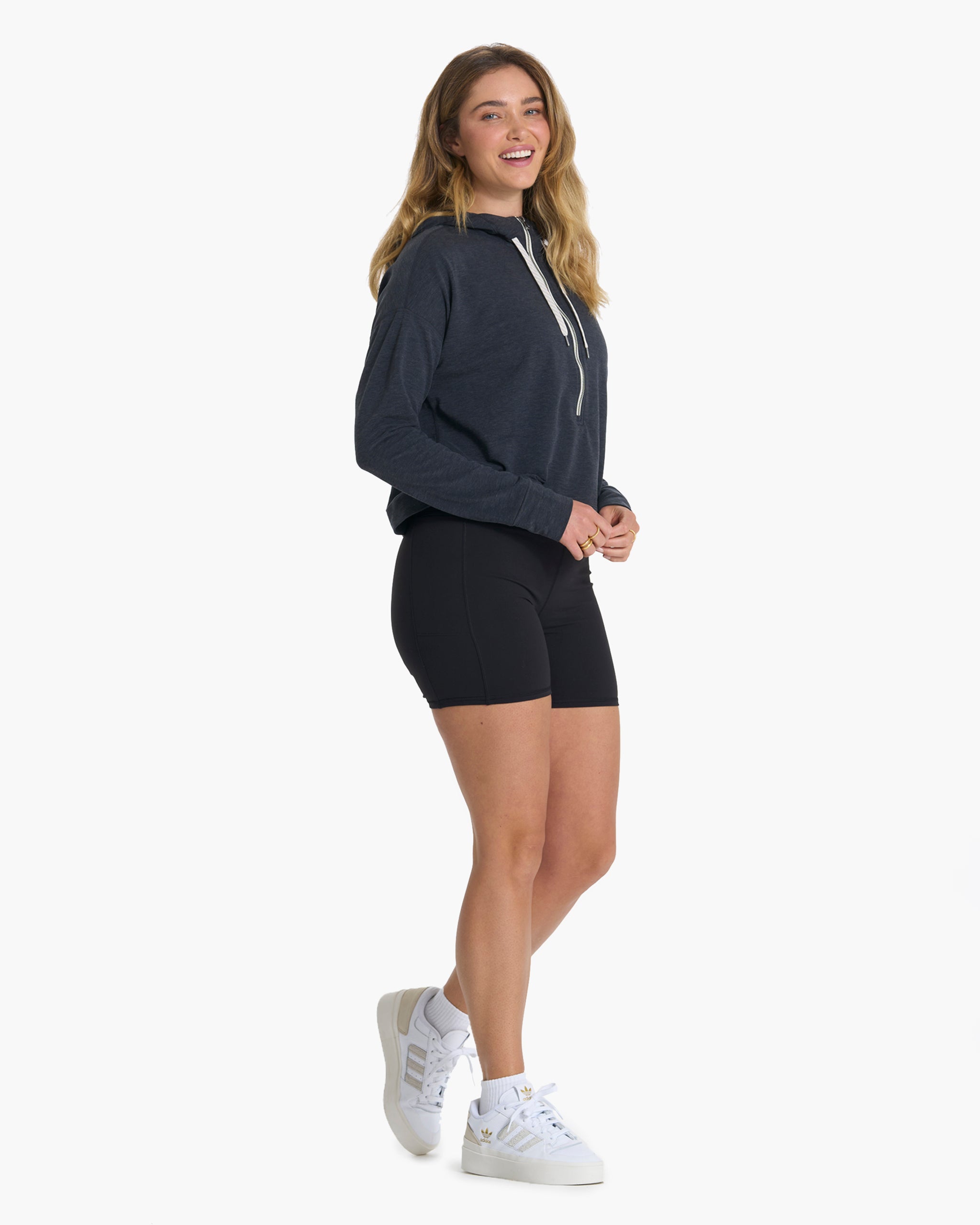 Vista Half Zip Hoodie | Charcoal Heather