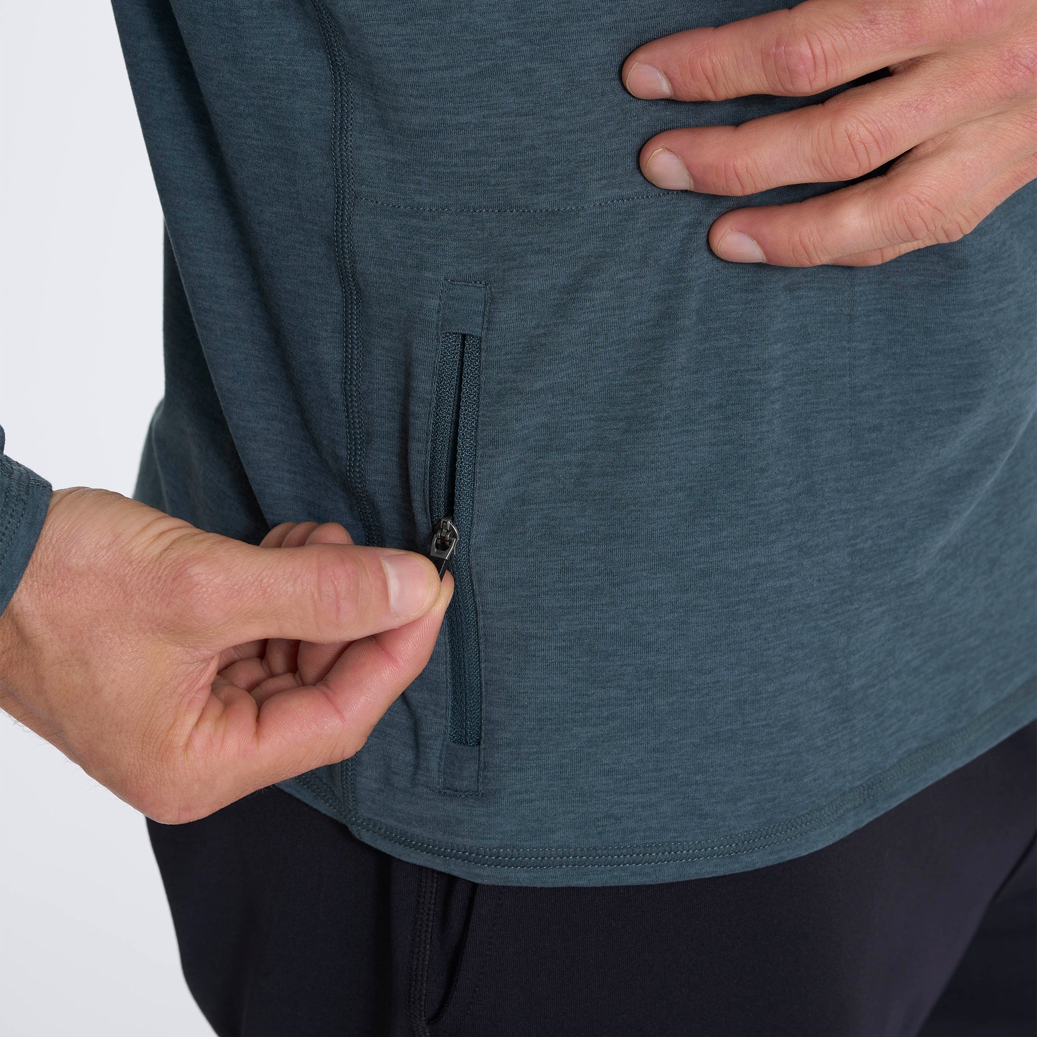 Ease Performance Half Zip | Stone Heather