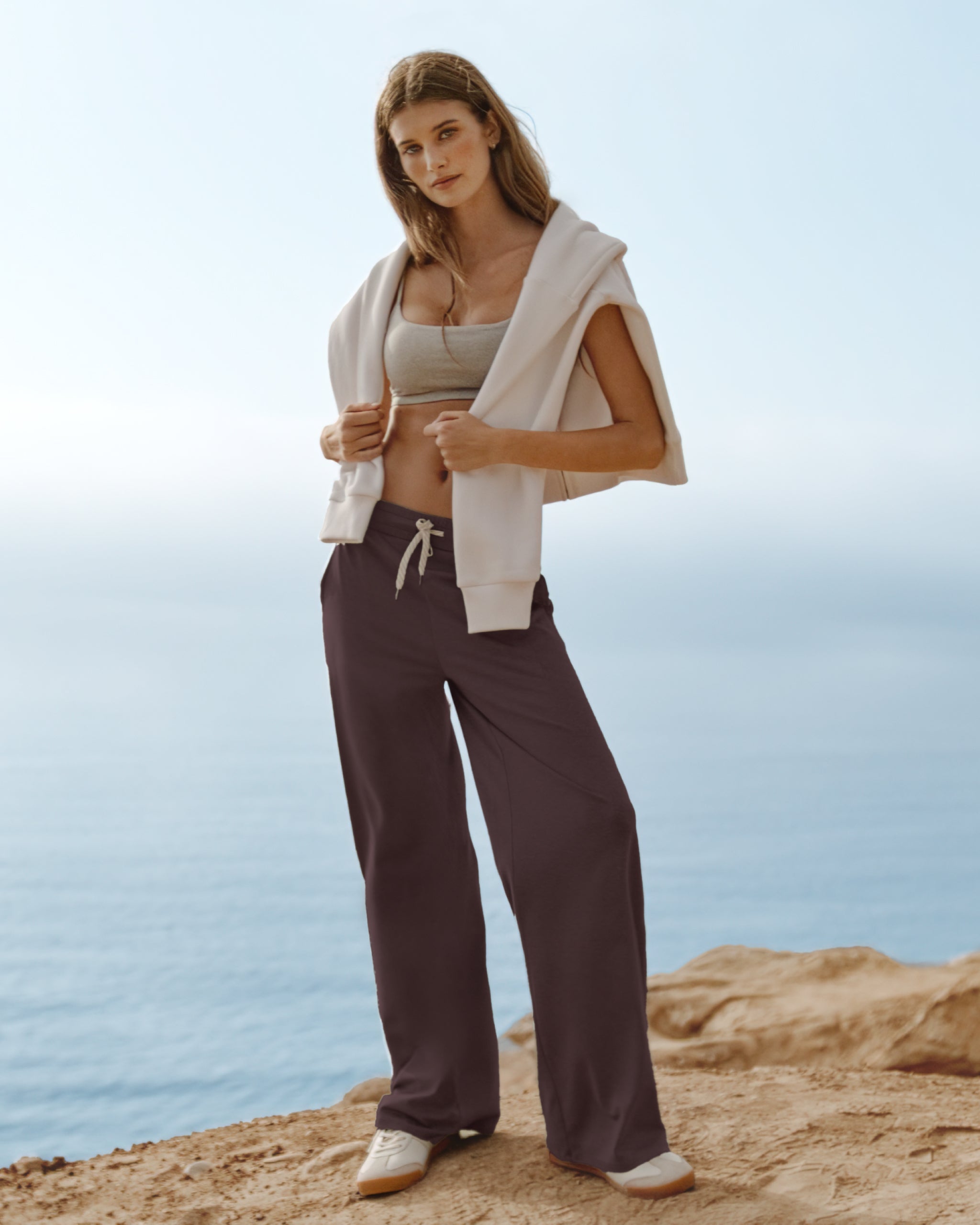 Halo Essential Wideleg Pant | Java Heather