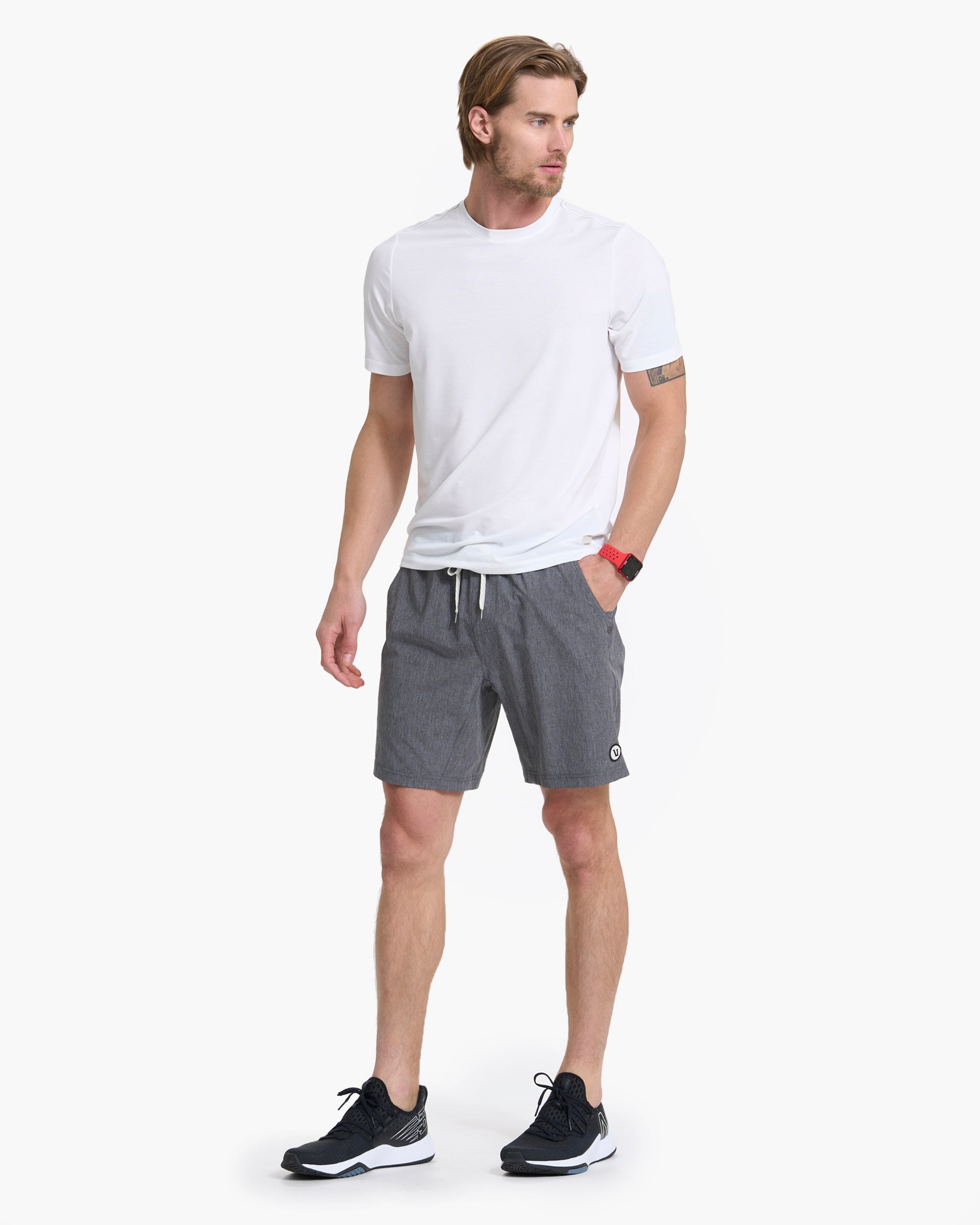 Kore Short Lined 7" | Vintage Charcoal Linen Texture