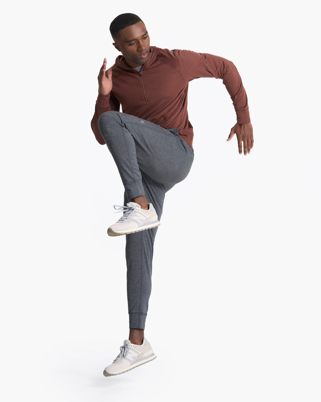 Ponto Performance Half Zip Hoodie | Cedar Heather