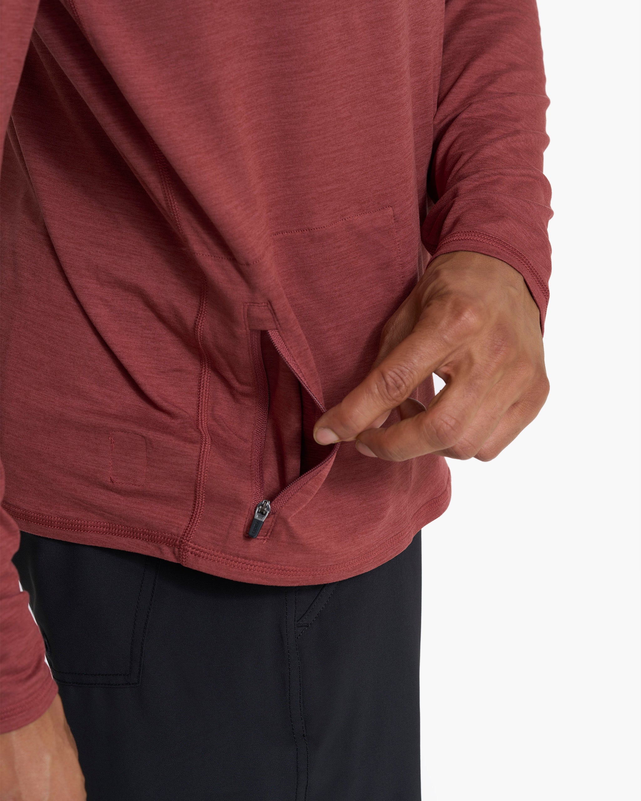 Ease Performance Half Zip | Currant Heather