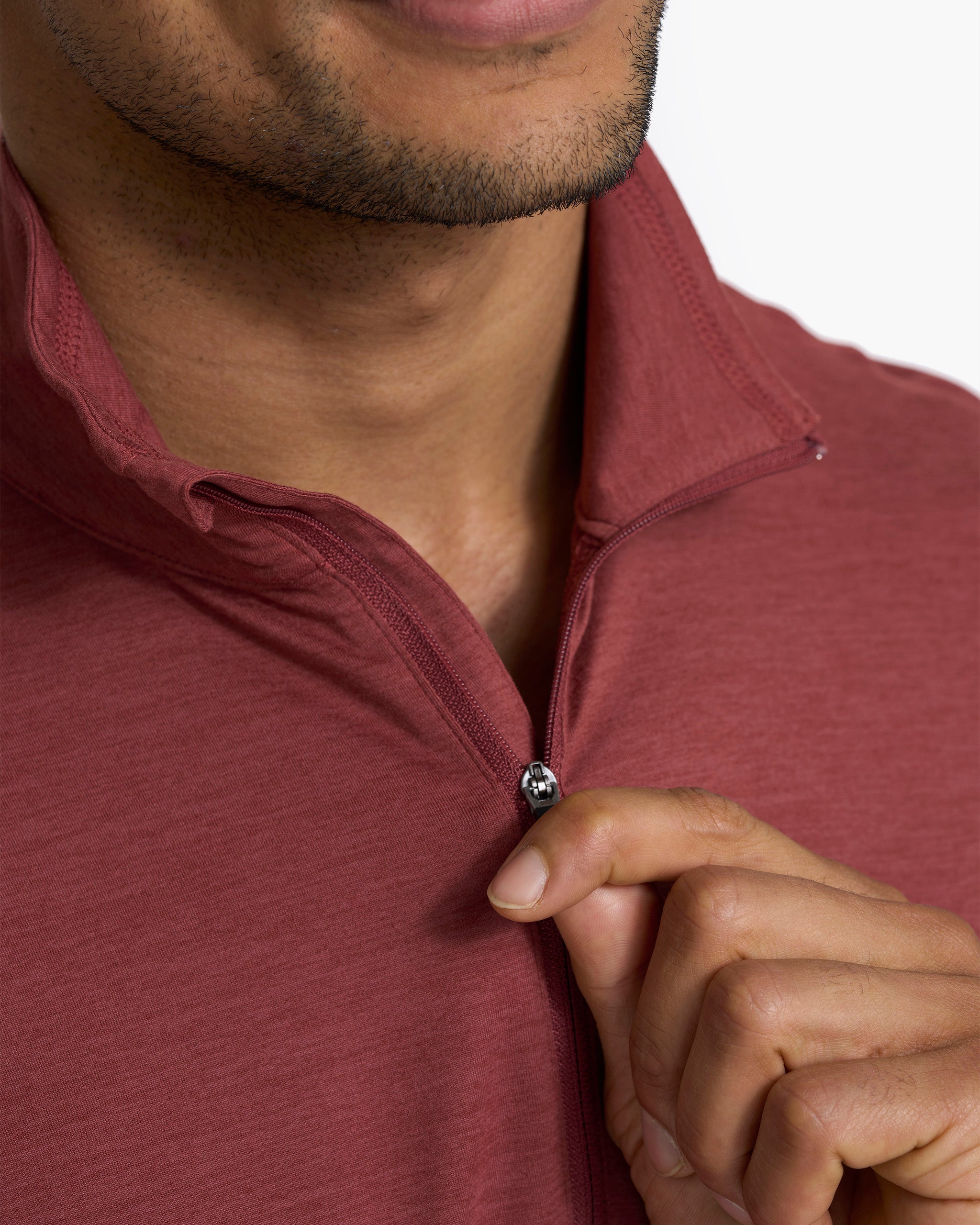 Ease Performance Half Zip | Currant Heather