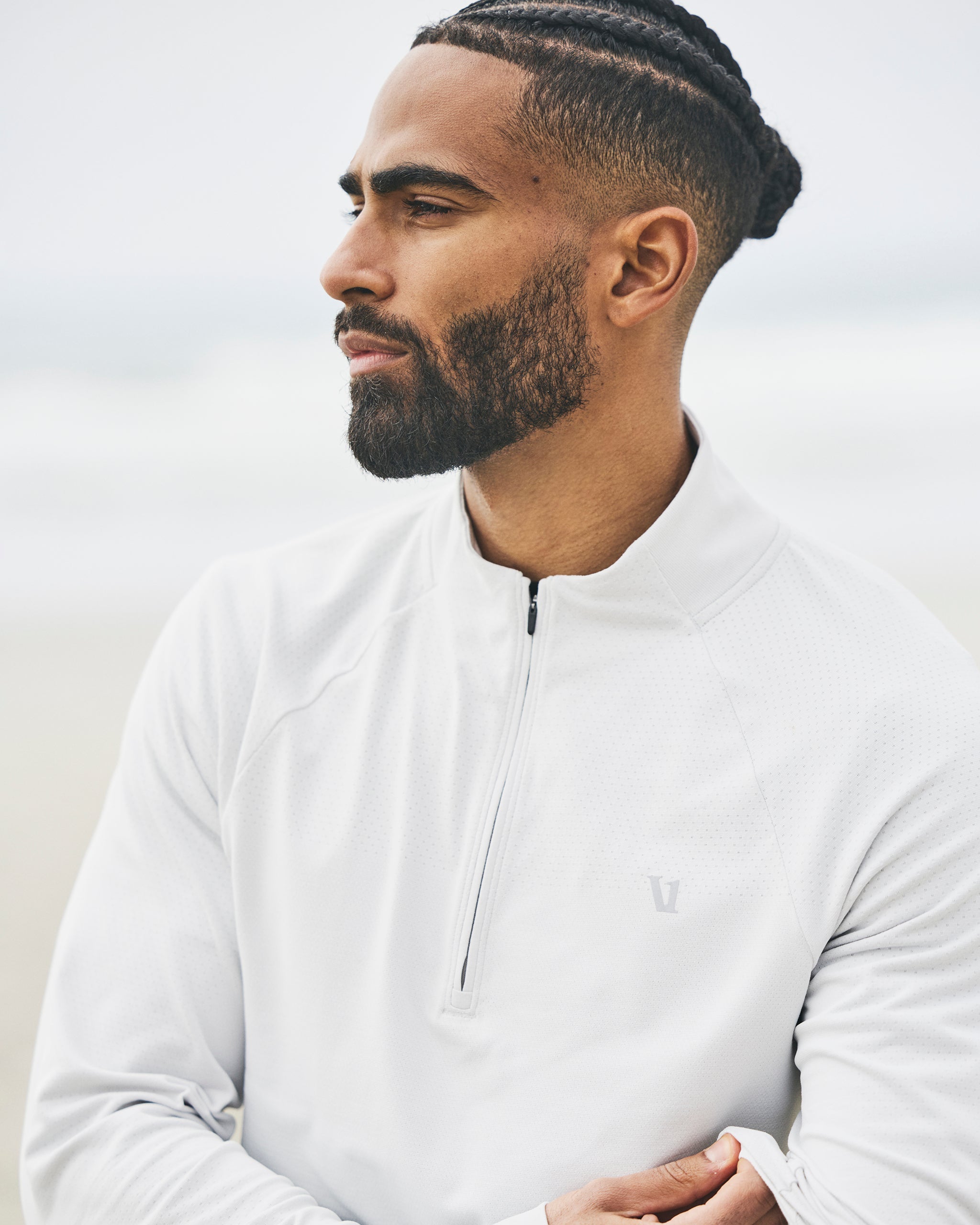 Clearview Seamless 1/4 Zip | Frost Grey