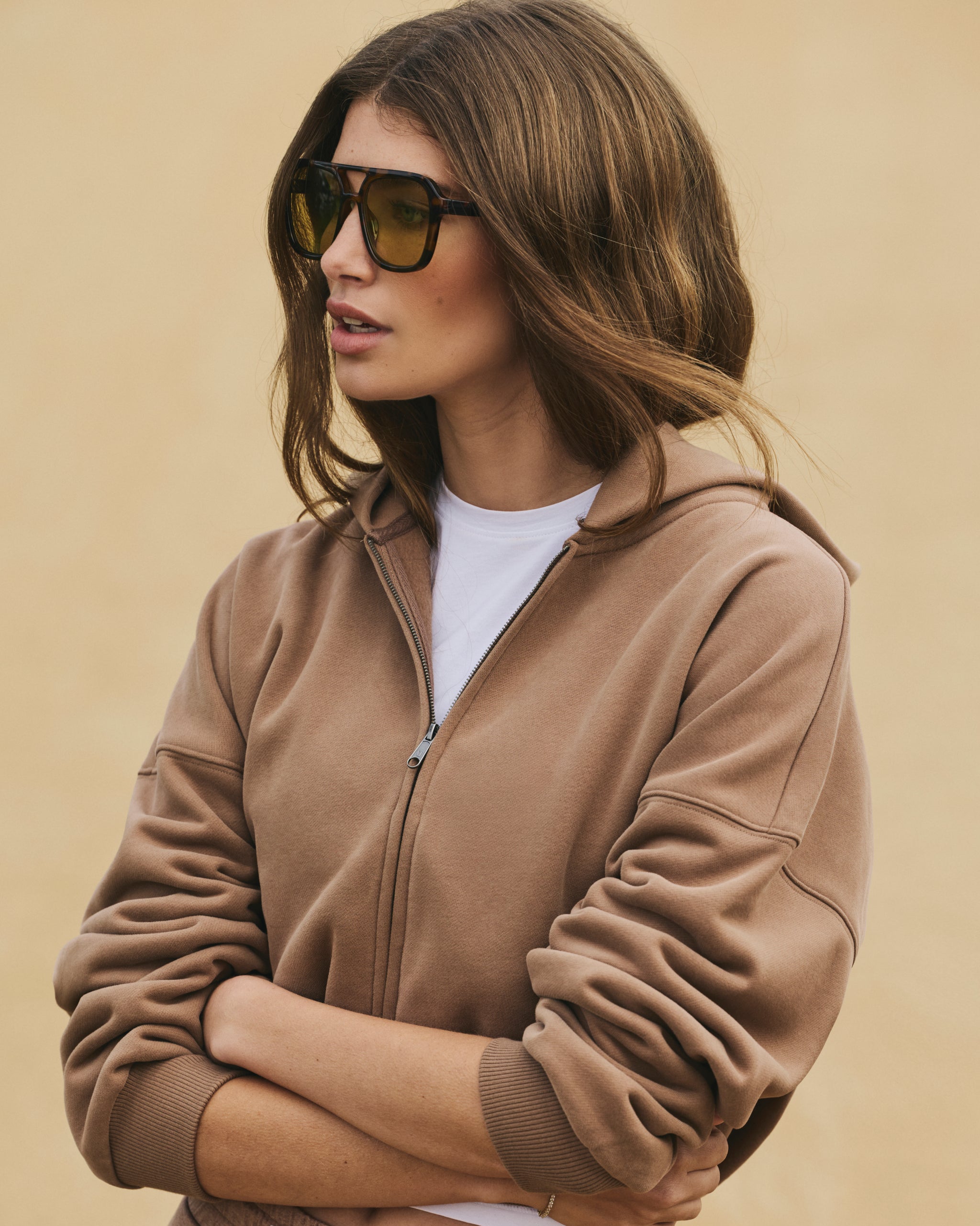 Restore Mini Full Zip Hoodie | Nutmeg