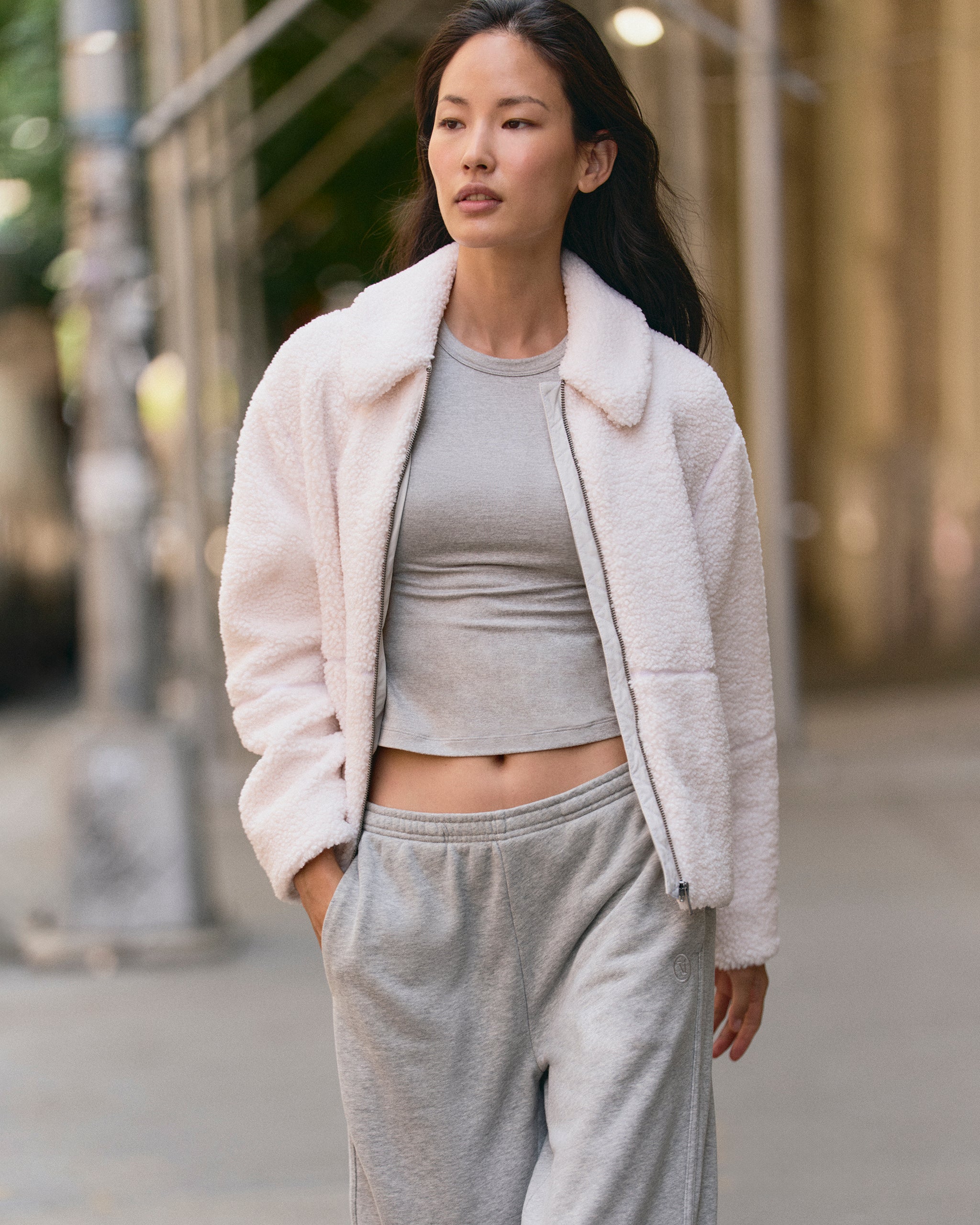 Lou Full Zip Jacket | Marshmallow
