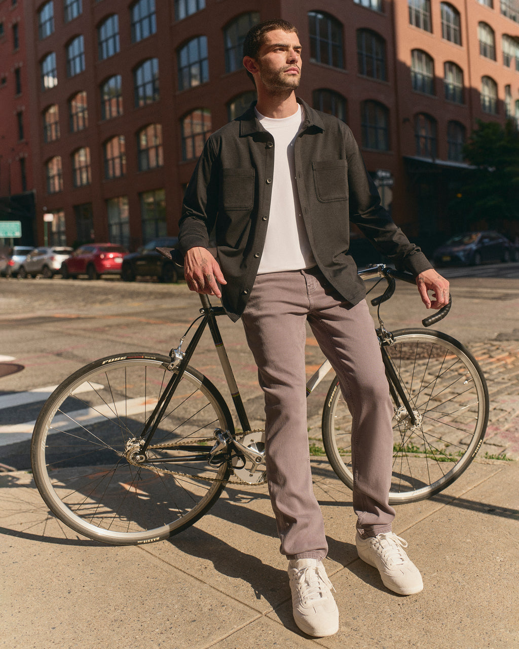 Benton Stretch Twill Pant Athletic Slim Fit 32" | Cavern Grey