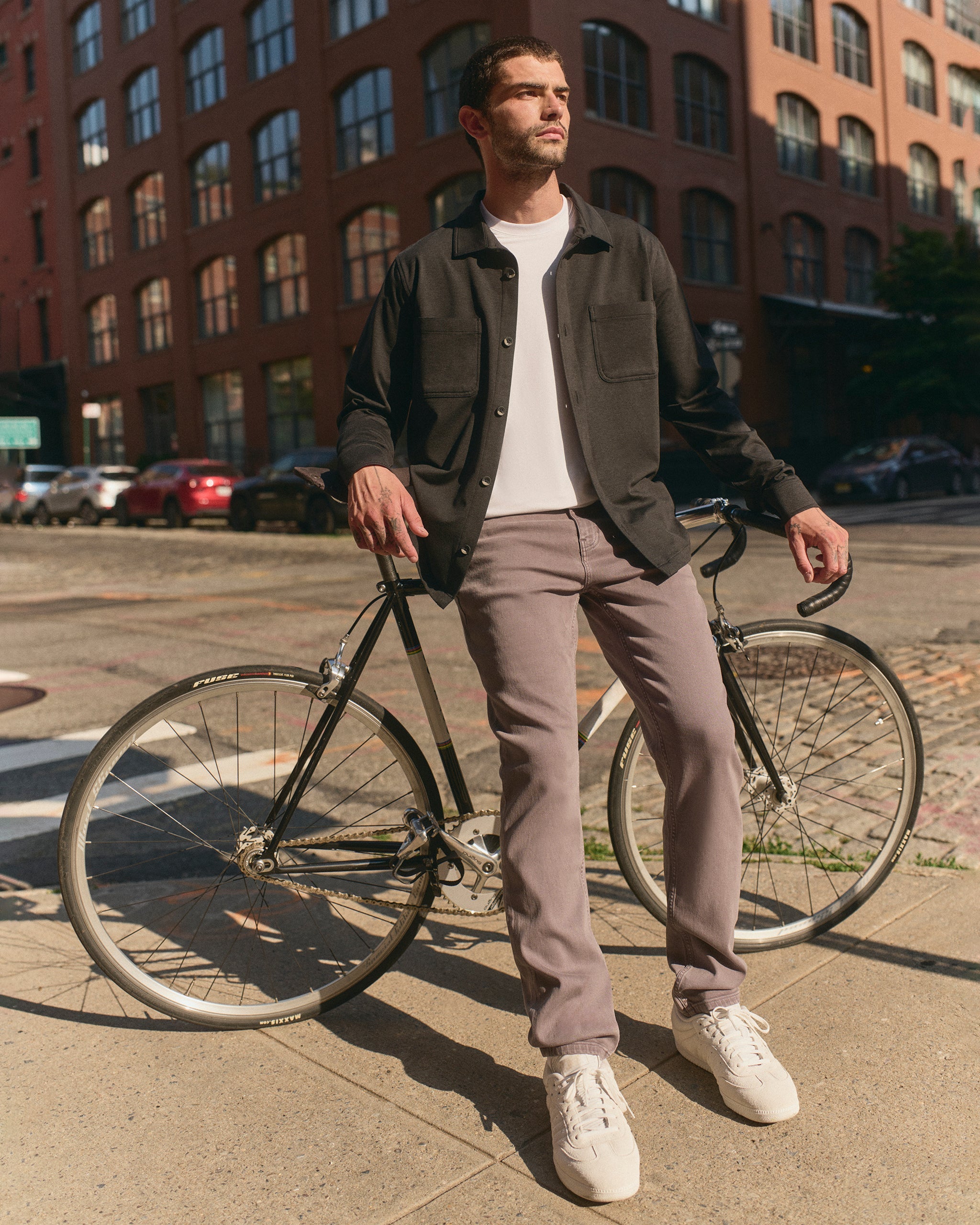 Benton Stretch Twill Pant Athletic Slim Fit 32" | Cavern Grey
