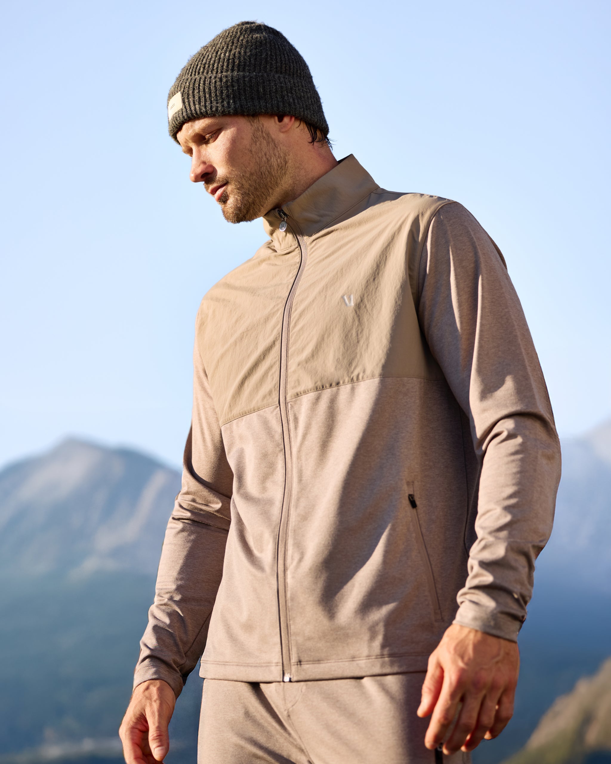 Sunday Element Track Jacket | Mocha Heather