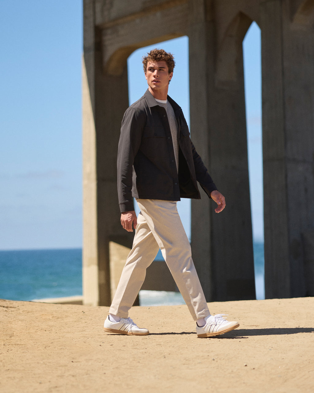 Fletcher Elastic Waist Pant Athletic Slim Fit 30" | Oatmeal