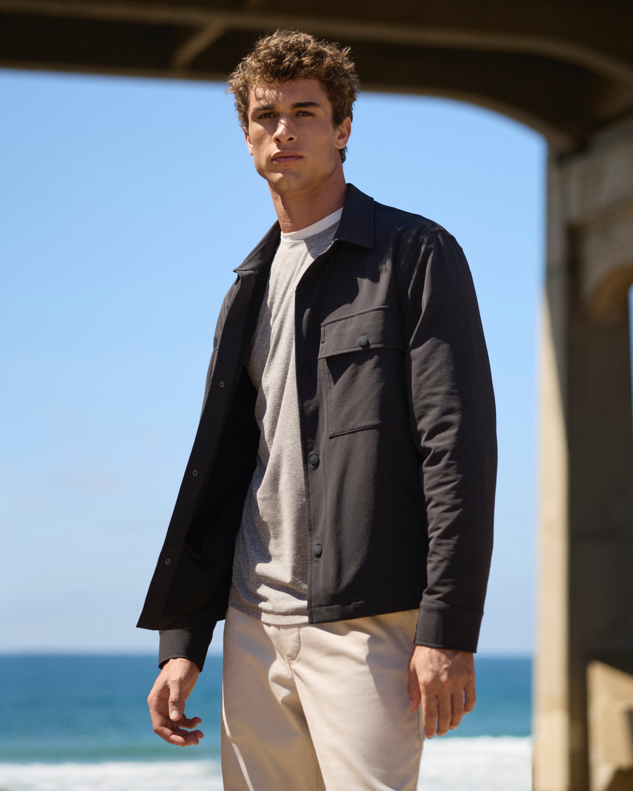Lawson Tech Shirt Jacket | Black