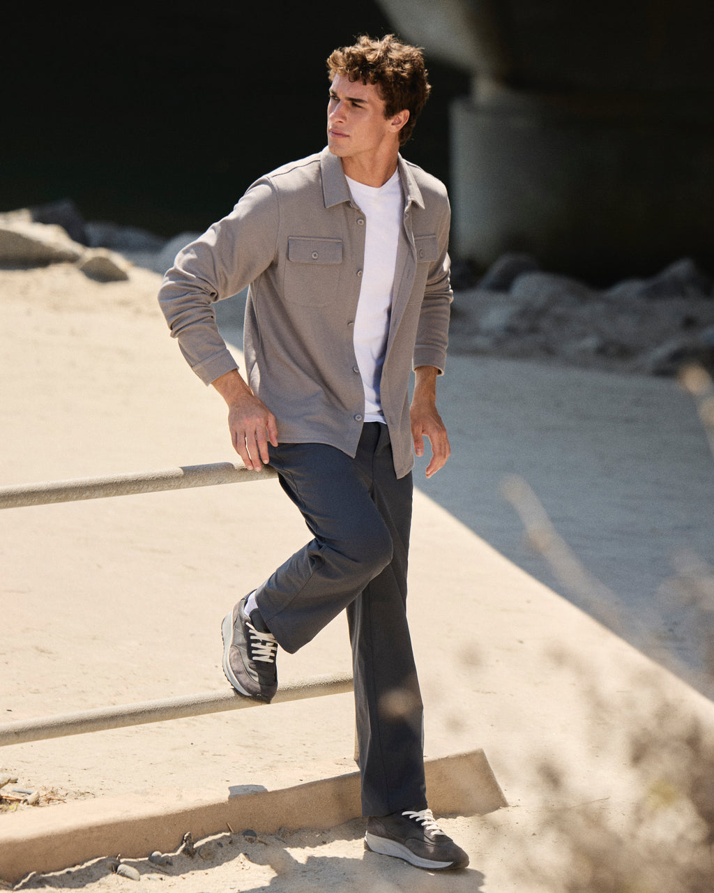 Waffle Shirt Jacket | Shiitake