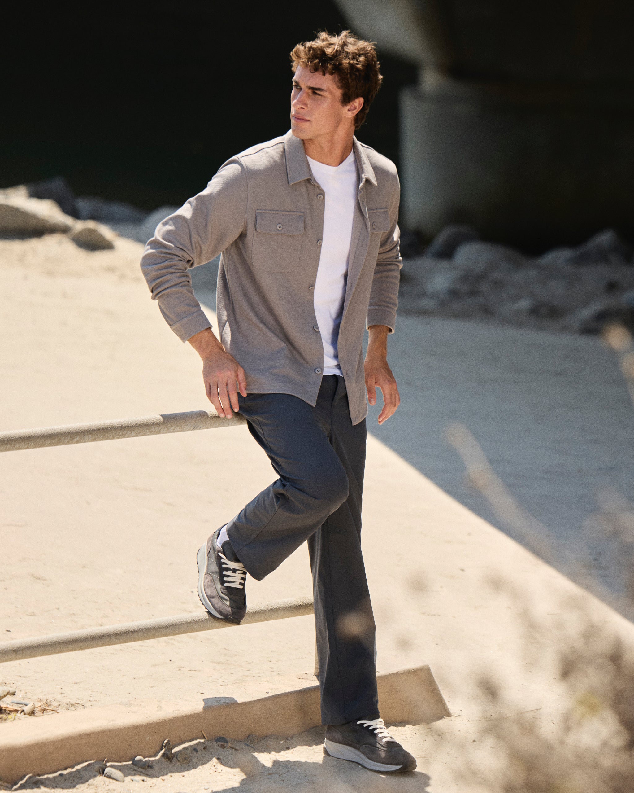 Waffle Shirt Jacket | Shiitake
