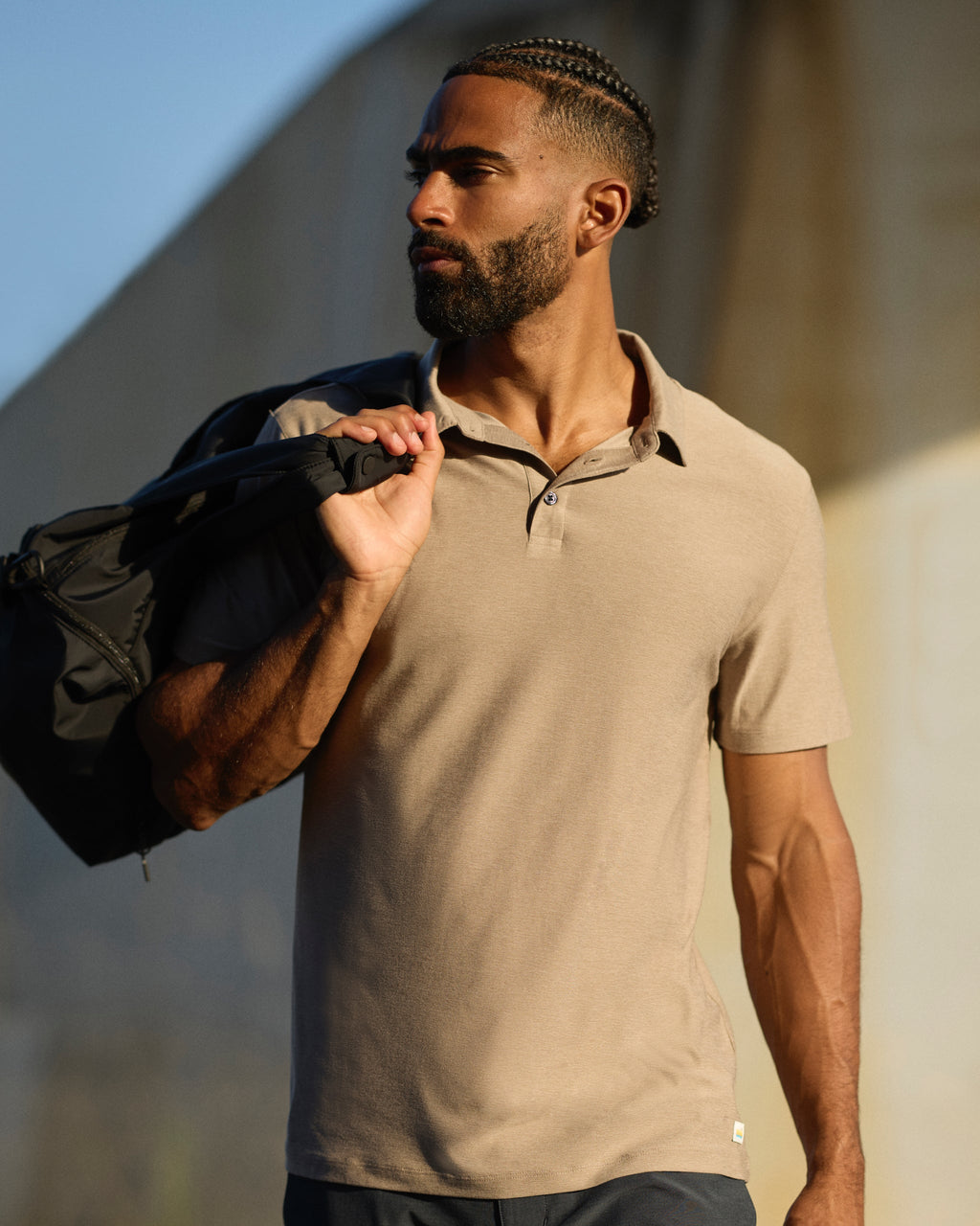 Strato Tech Polo | Mocha Heather