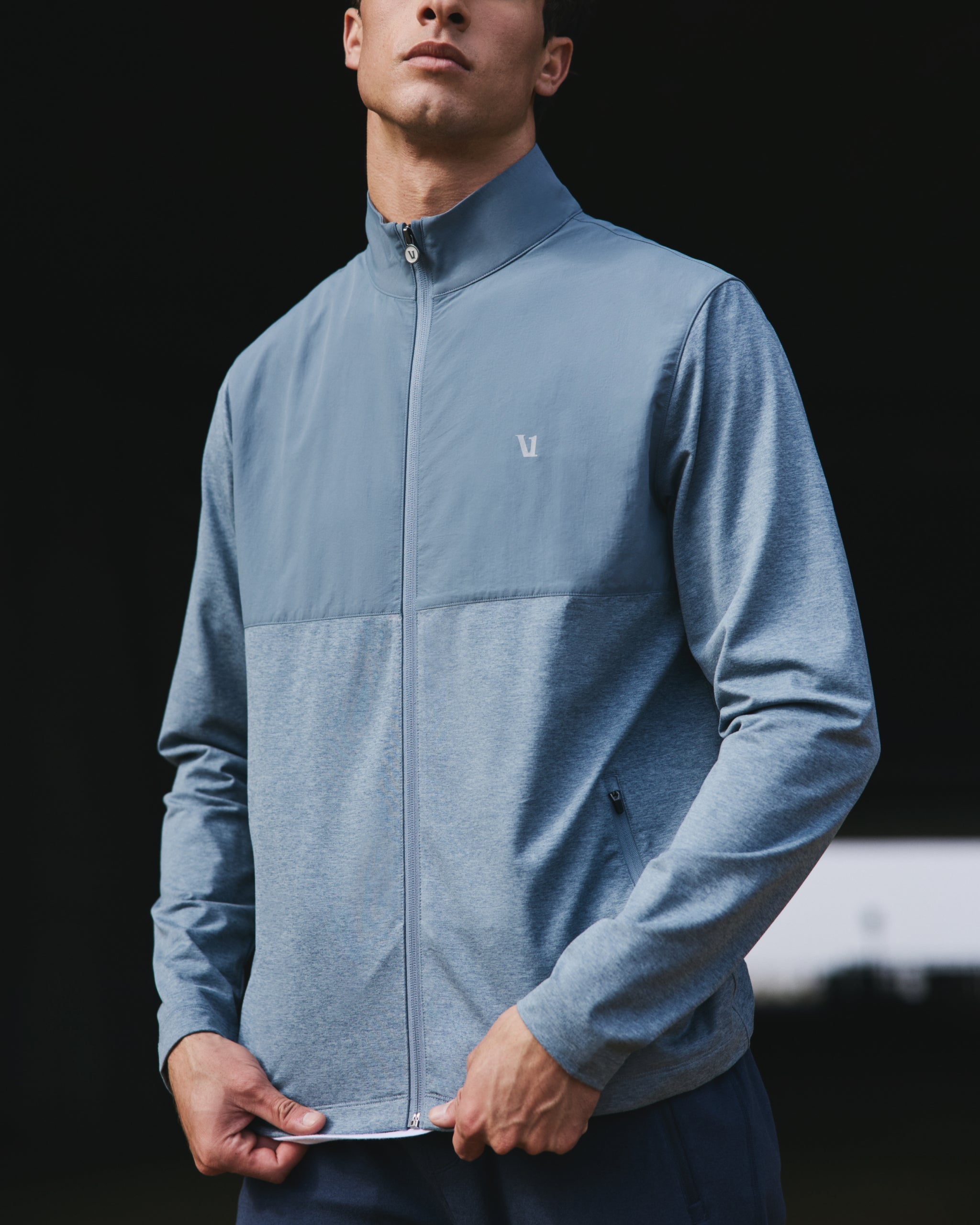 Sunday Element Track Jacket | Dusty Blue Heather
