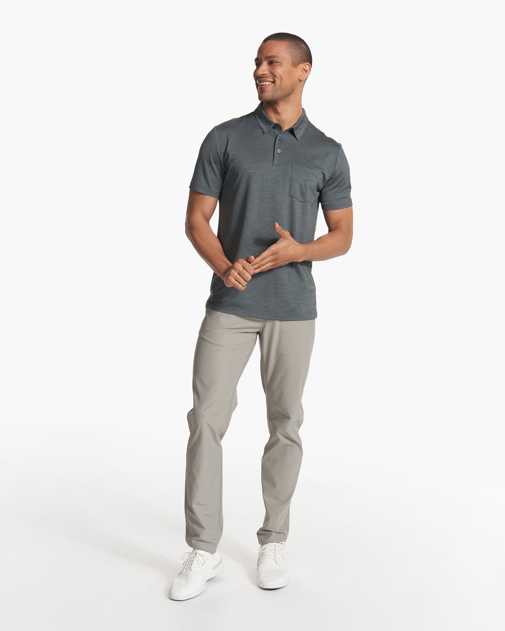 Zephyr Polo | Smoked Beryl Heather