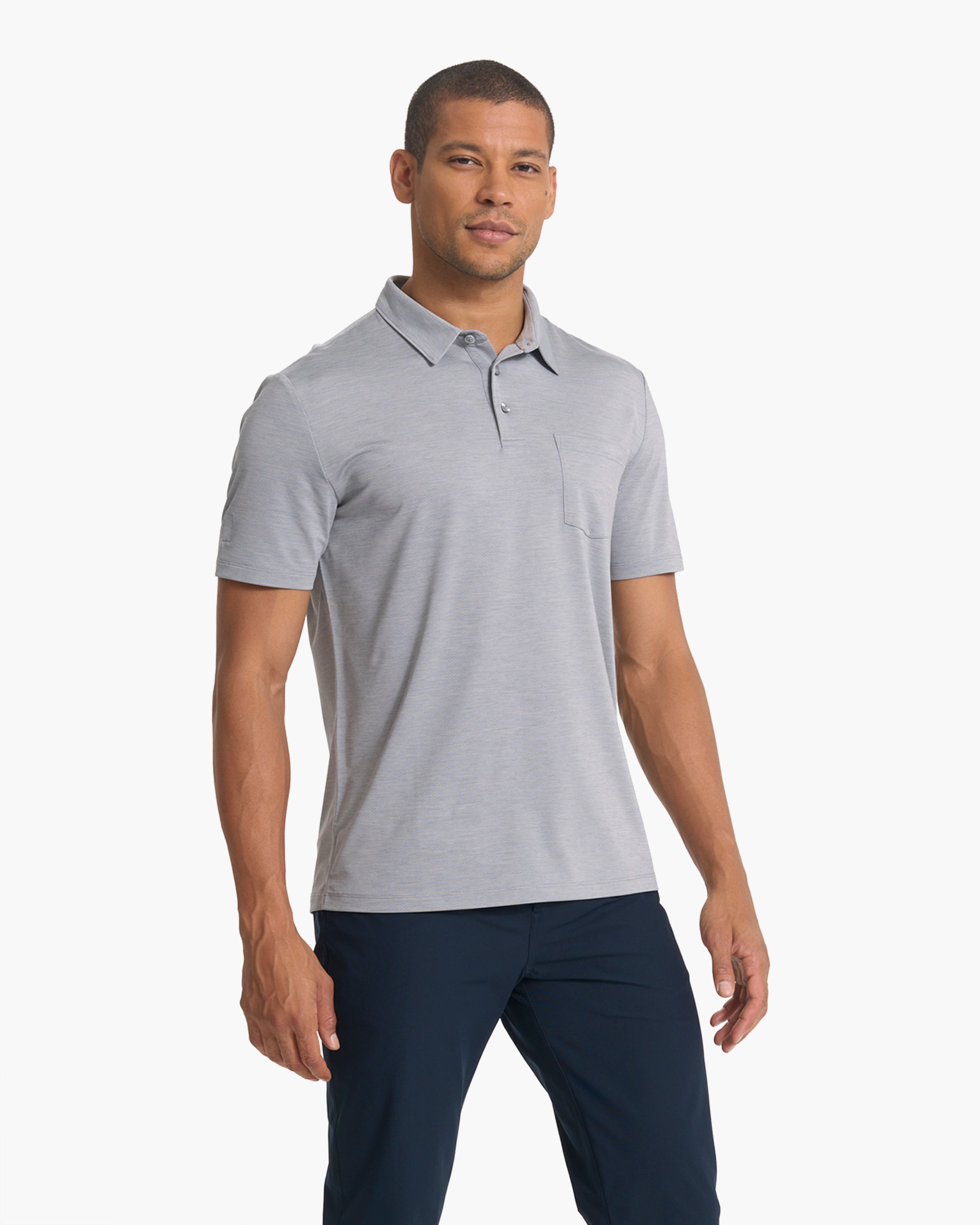 Zephyr Polo | Heather Grey